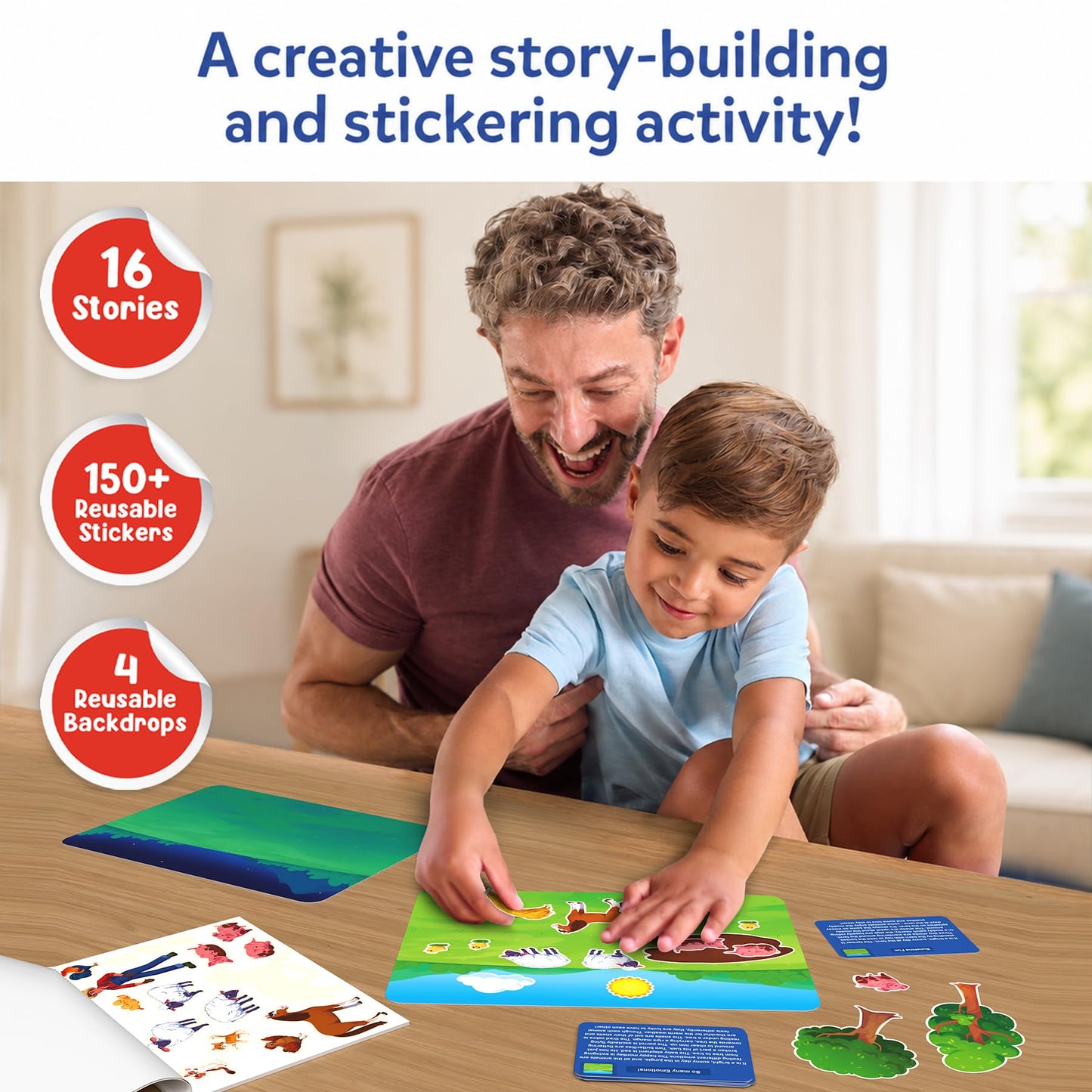 Skillmatics Activity Kit - Creative Storytelling & Skill Building with 150+ Reusable Stickers N3233