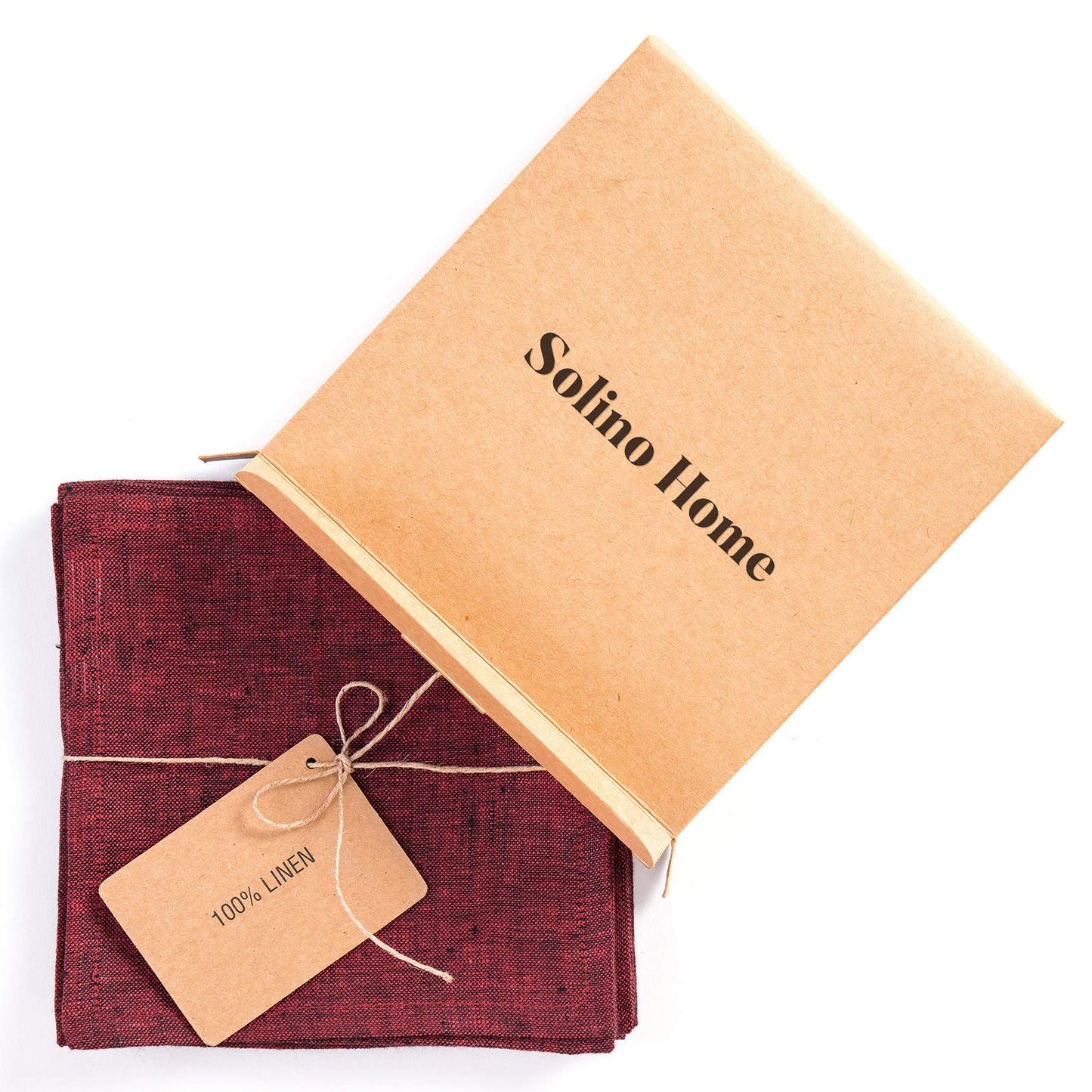 Solino Home 100% Linen Cocktail Napkins Black, Athena 6 x 6 in, Set of 12 | Small Cloth Napkins for cocktails, beverages, coasters and appetizer serving, Chambray Black, Pure Linen, OEKO-TEX Certified BST326SOLH