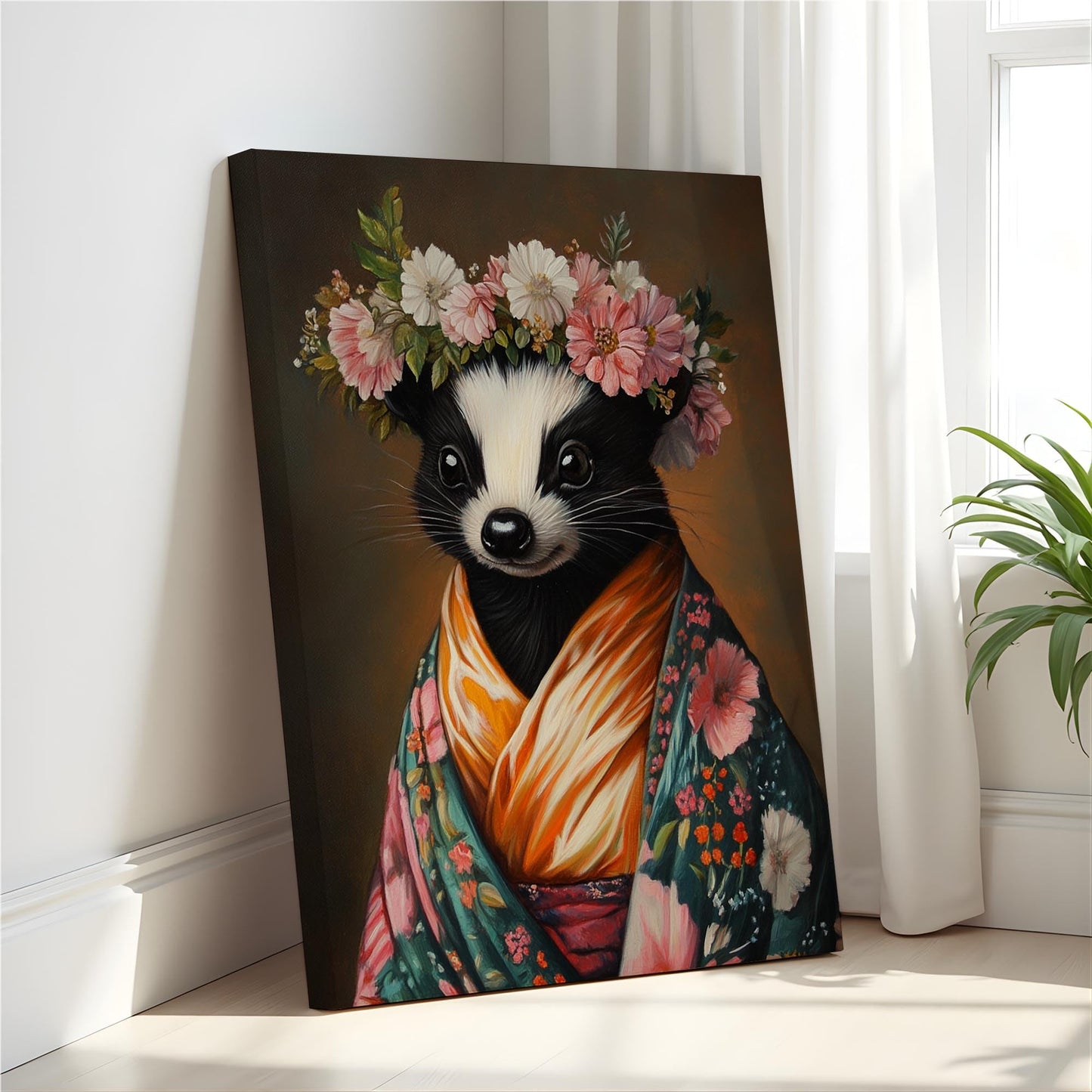 Sloth Unframed Wall Art Print Poster, Kimono Bathroom Dressing Room Decor Posters Prints for Restroom Home Picture Painting Artwork Gallery 5 (Sloth, 10"L x 8"W, Unframed) BST220
