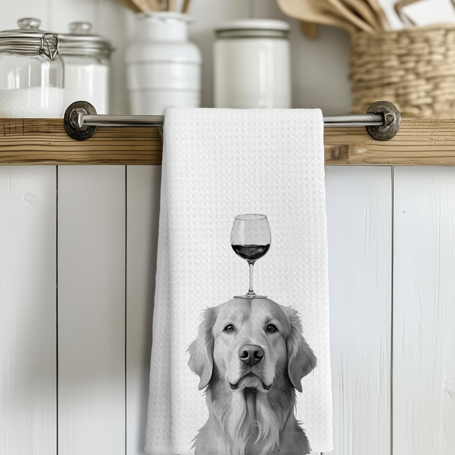 Funny Black Labrador Retriever Kitchen Towels, Black Lab Gifts Dish Tea Towels for Kitchen Decor, Gifts for Labrador Dog Lovers Hand Towels, 16x24 Inches BST202