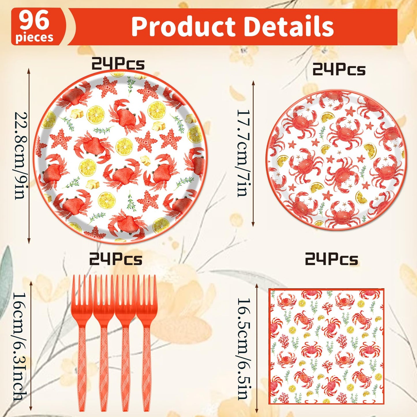 Gameza July Christmas Party Decorations Tableware, 96PCS There's Some Hohoho's in July Disposable Paper Plates and Napkins Decoration, Summer Xmas Beach Forks Decor Supplies Serves 24 BST220