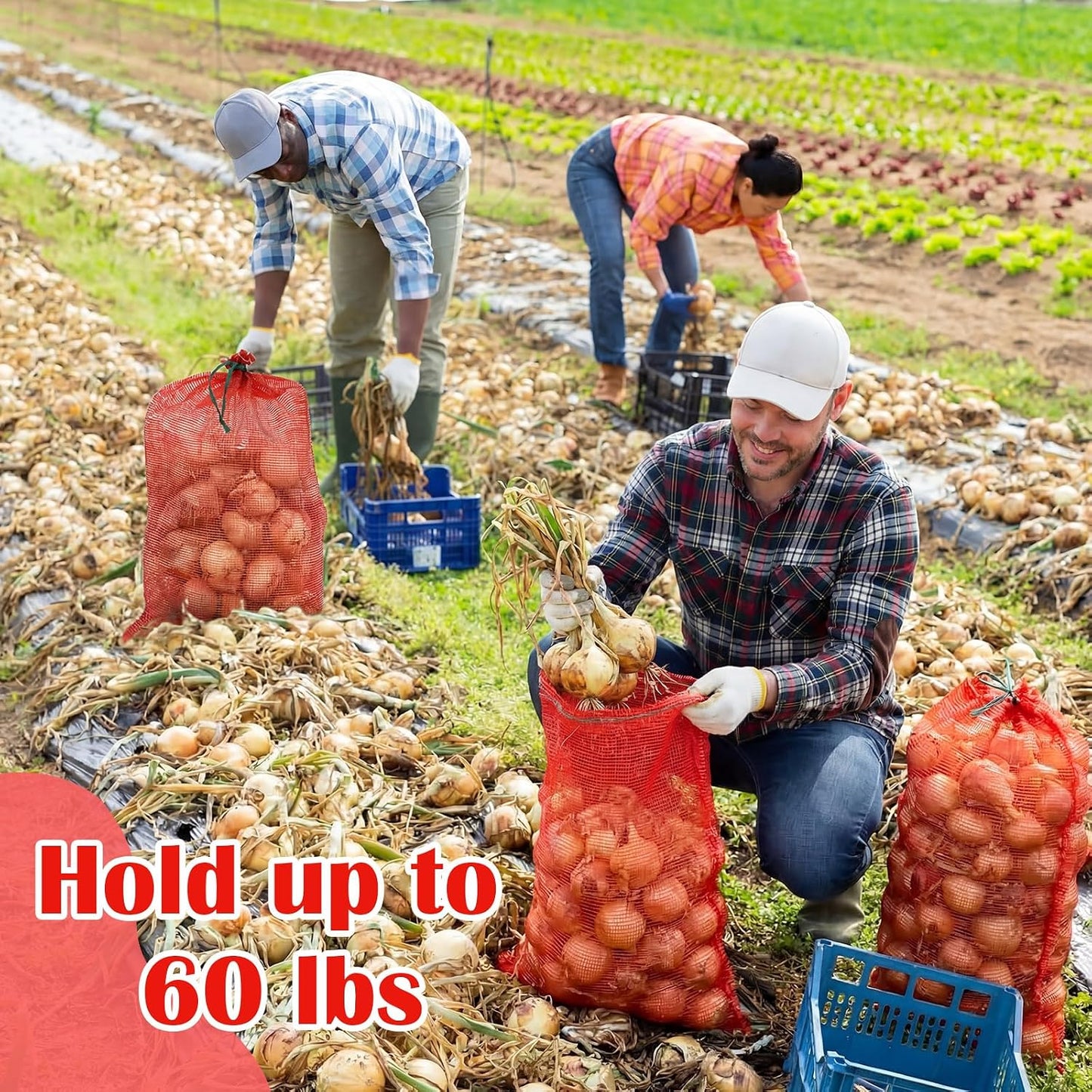 Shinylin 36 Pcs 33" x 20" Mesh Onion Bags Reusable Drawstring Fresh Produce Storage Bags Breathable Vegetable Storage Bag Reusable with Drawstring for Onion Potato Crawfish BST326H