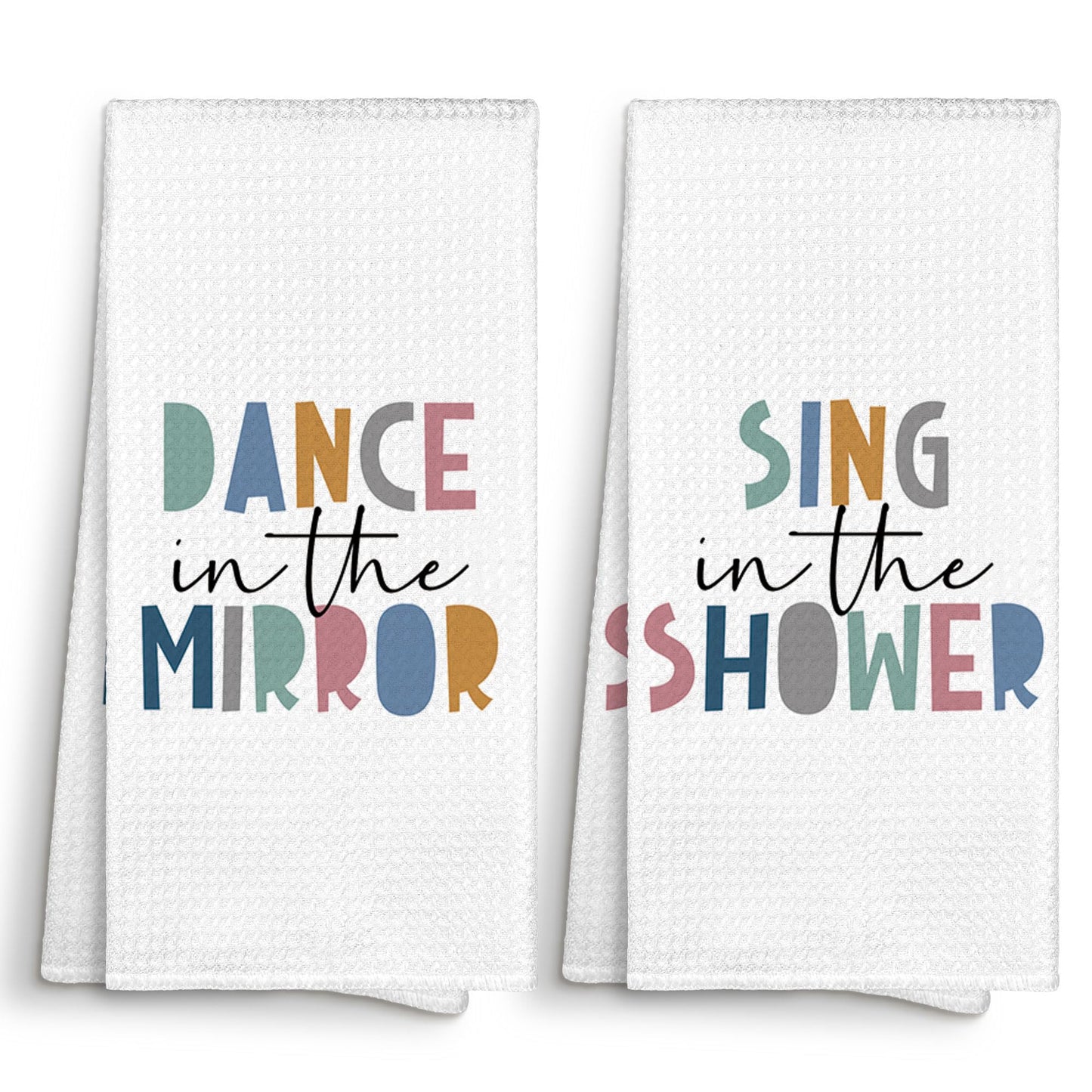 Kids Nursery Bathroom Decor Hand Towels 16x24 Set of 2, Wash Hands Brush Teeth Decorative Towels Gifts for Kids Baby Toddlers, Boho Flush Toilet Bathroom Kitchen Hand Towel Decor BST220