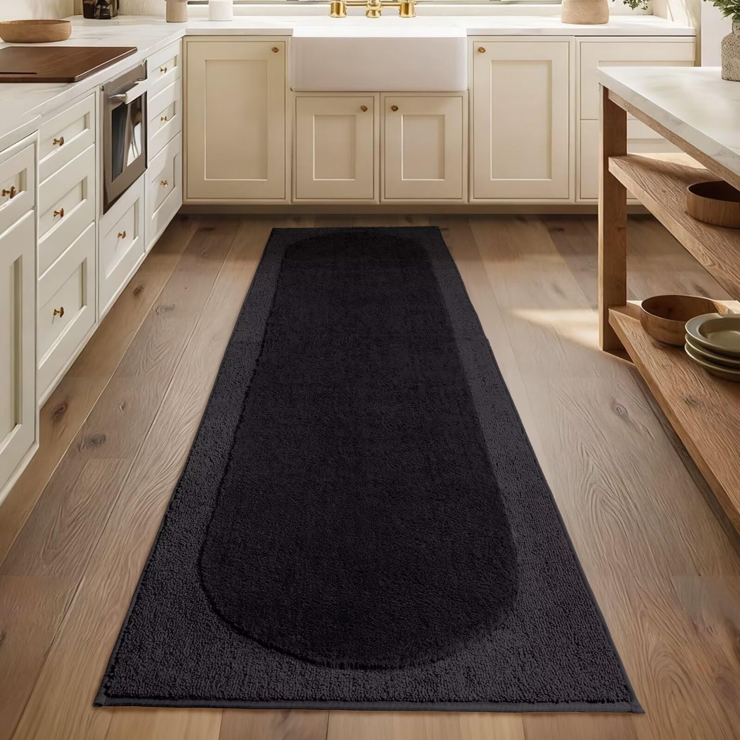 DEXDE Bathroom Rugs Non-Slip Mat for Bathroom Floor Shower,24x16 Beige | Thick Soft Absorbent Bath Mat, Quick Dry Microfiber Rug, Machine Washable Shower Floor Bathroom Mat Home Decor Accessories BST220