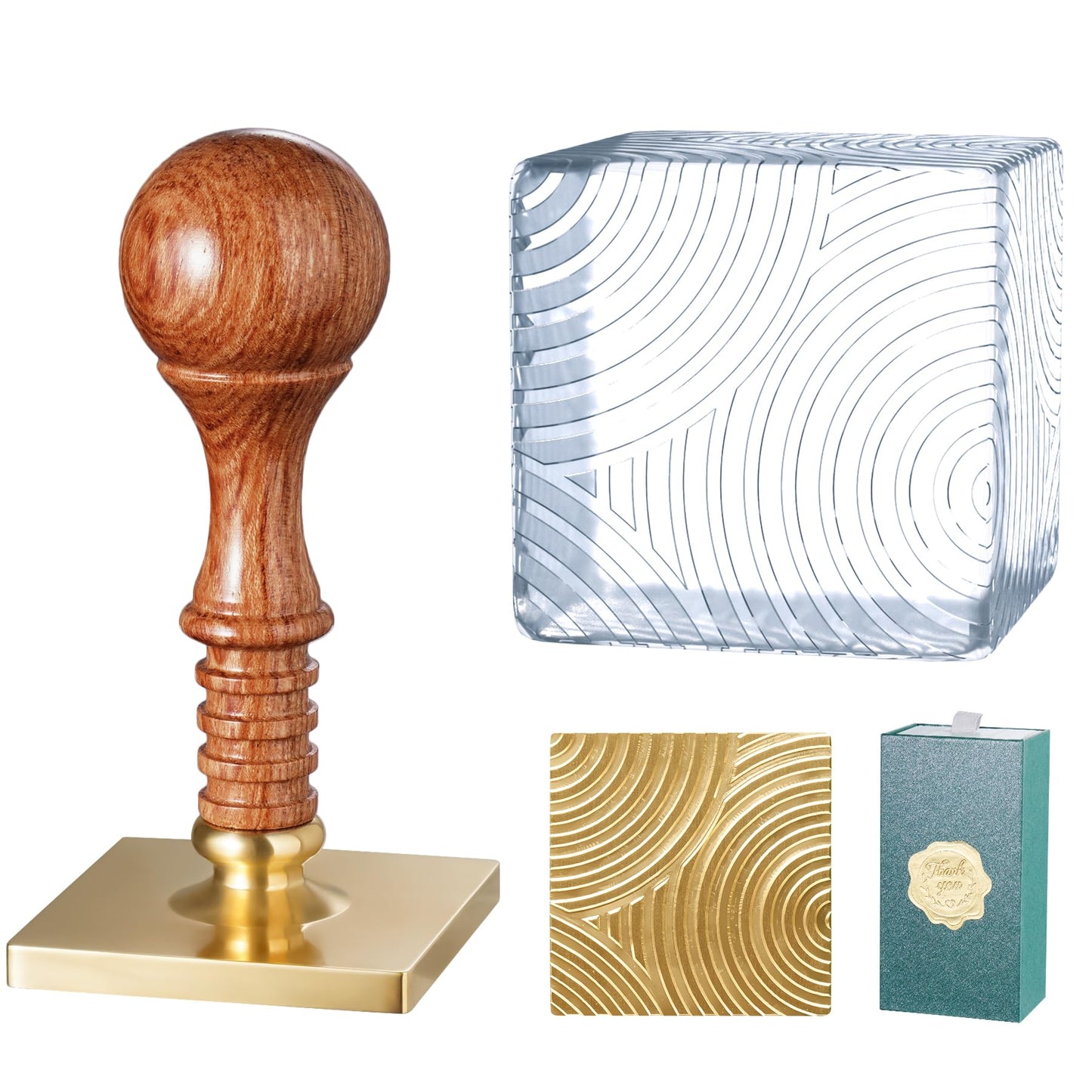 NiHome Ice Cube Stamp for Cocktails, Copper Ice Press Stamps w/Brass Head & Solid Wooden Handle Gift Packaging, Easy-to-Use for Cocktails Whiskey, Party Drinks, Home Bar, Holiday Events (3 Patterns) BST326H