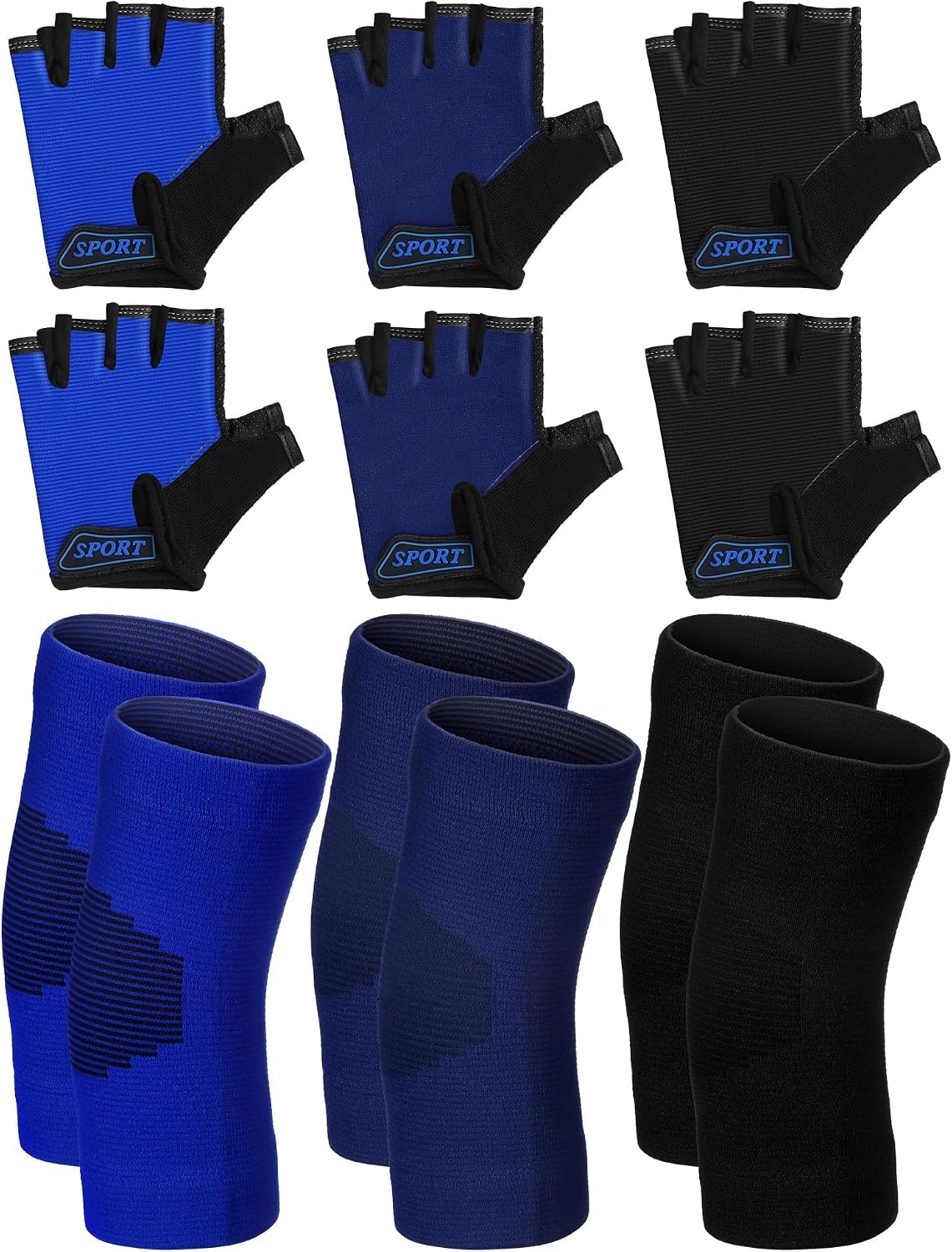 Chicingyou 6 Pairs Skating Protective Gear Kids Sports Elbow Pads Set for Teens Boys Girls Youth for Biking, Cycling, Skiing, Volleyball, Cycling WN420