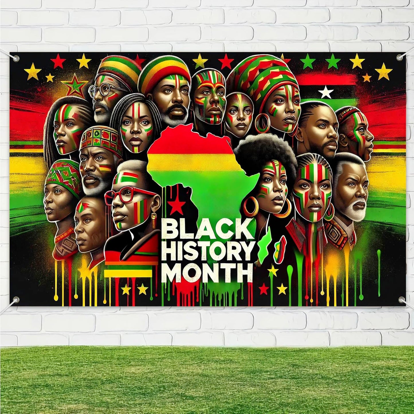 HOMETITUTE Black History Banner African Culture Power Decorations 71 x 43 Inch BST326H