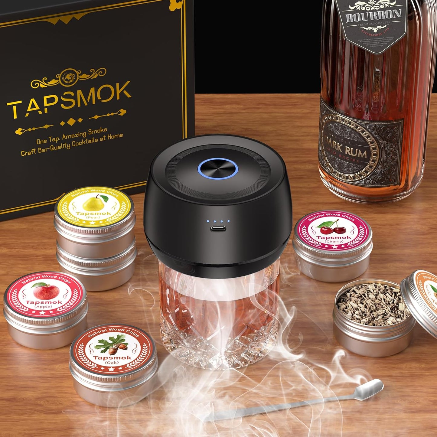 TAPSMOK Electric Whiskey Smoker Kit for Old Fashioned & Bourbon 76