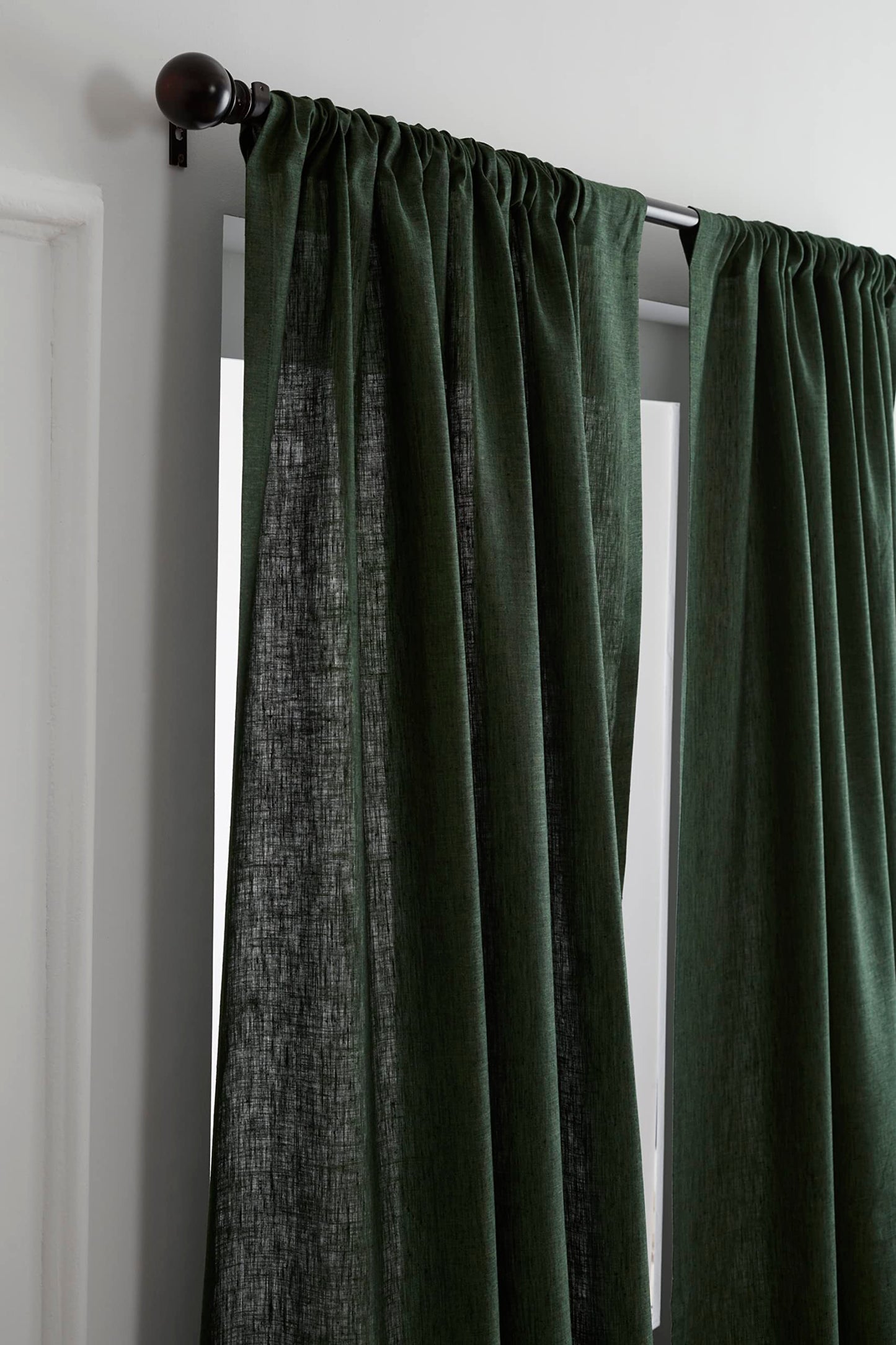 Solino Home 100% Pure Linen Curtain Panel Ivory, Linen Curtain 52 x 54 in | Drapery Panels a light filtering panel for any room, handwoven textured linen, rod pocket top, OEKO-TEX Certified, gift ready BST326SOLH