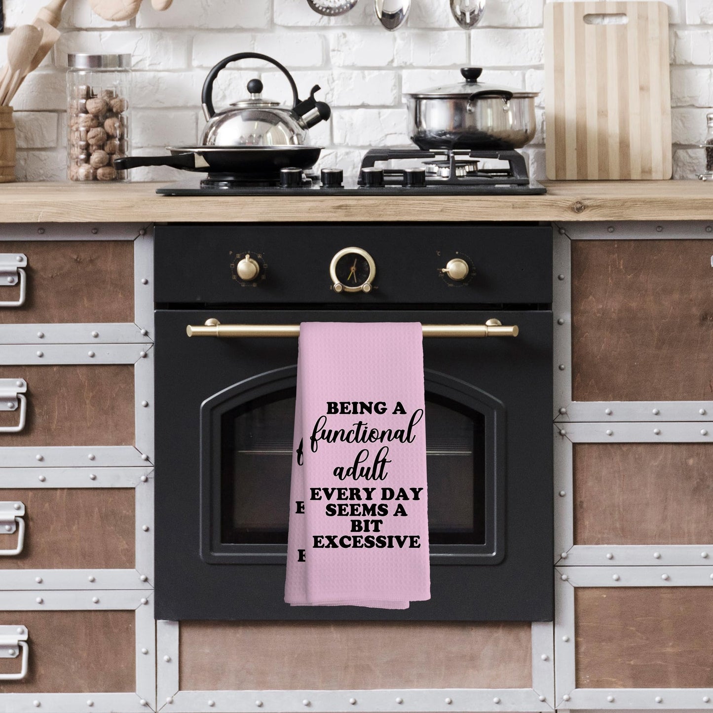 Funny Kitchen Towels Dish Towel Dishcloth 16x24 Inches, Funny Dish Towels with Sayings Towel Decorative Absorbent Hand Tea Towels for Kitchen Bathroom Decor, Humorous Gifts for Women Men BST326L
