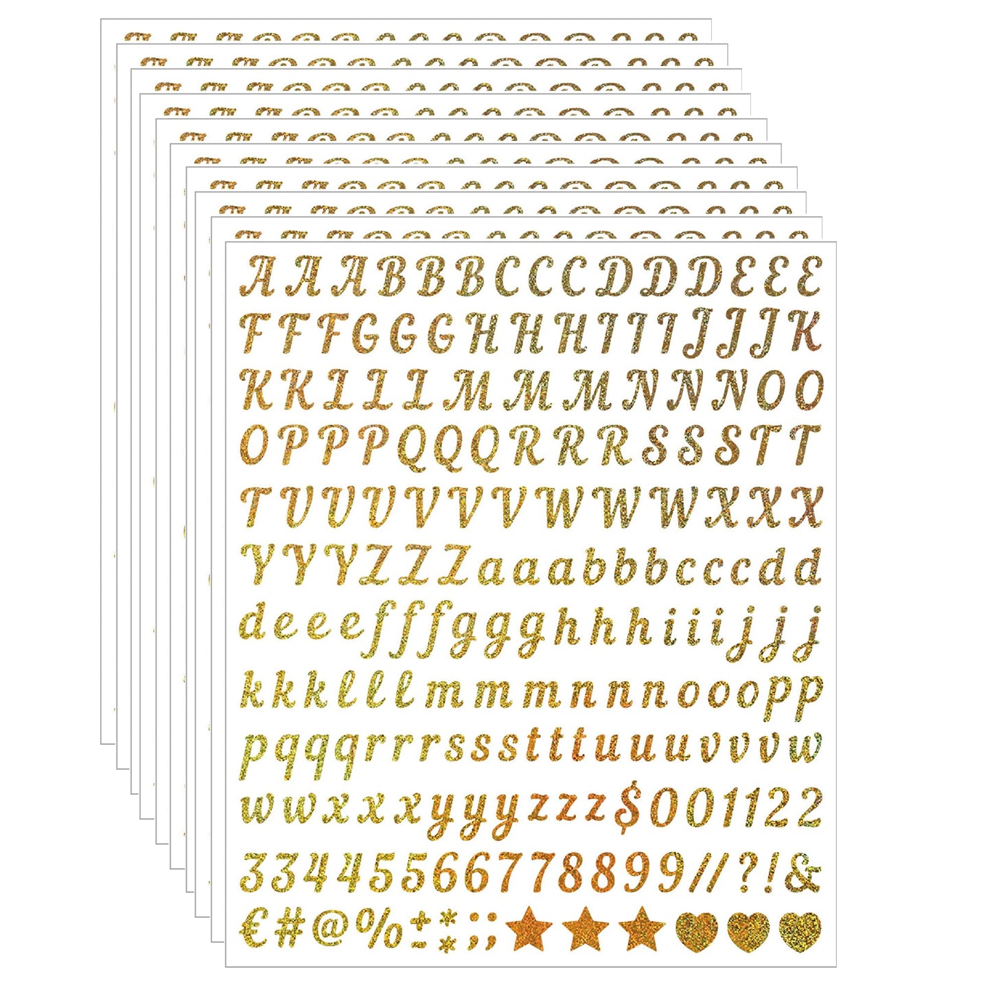 10 Sheets 0.5 Inch Letter Stickers, 1540 Alphabet and Number Labels for Students, Teachers, Journals, Cups, Notebooks, Folders, DIY School Projects, Bullet Planners, Arts and Crafts BST220