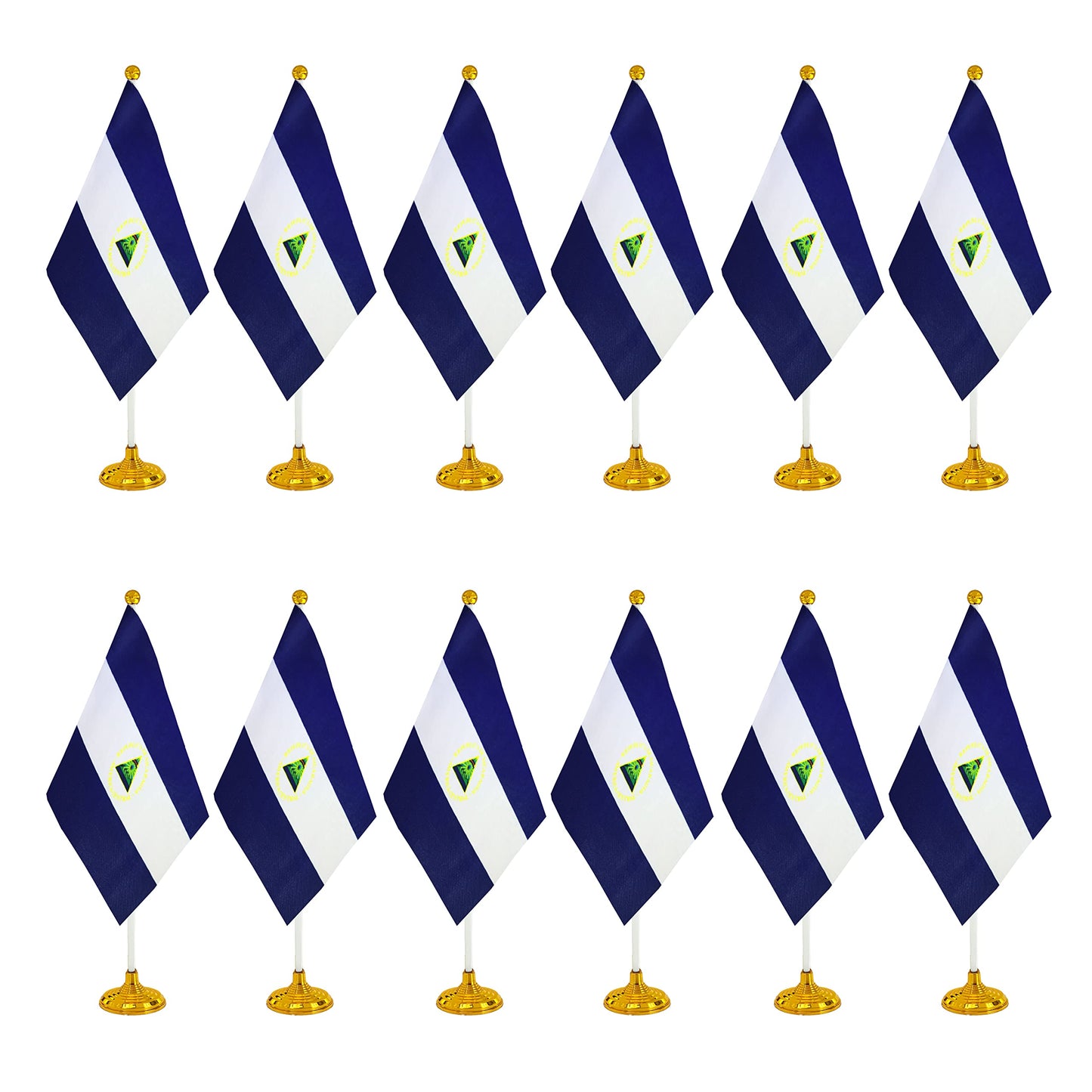 WXTWK 12 Pack Korea Flag Korean Desk Flag Small Mini Korean Table Flags With Stand Base,Home Office Festival Events Celebration Decorations BST202