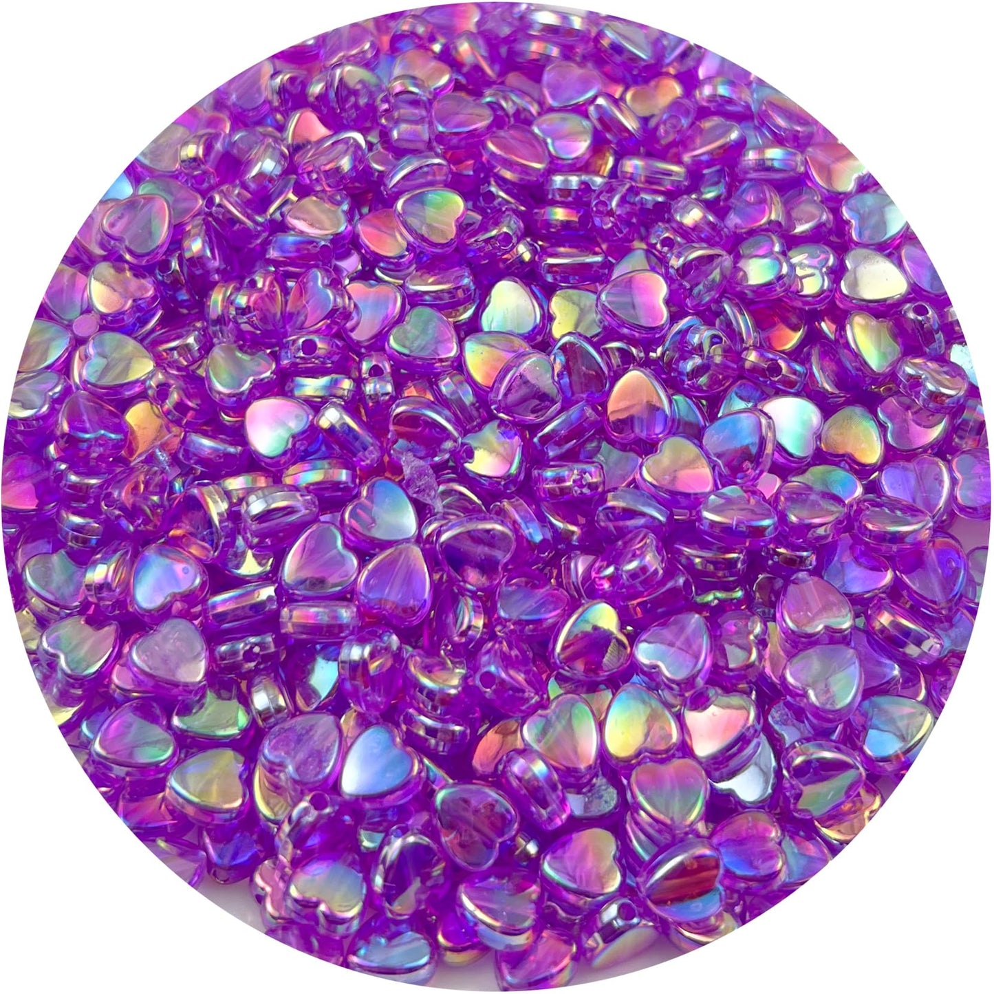 500Pcs Acrylic Heart Beads, AB Colors Heart Shape Beads Crystal Heart Beads for Jewelry Making DIY Bracelet Earring Necklace Key Chains(90-Light Lake Blue AB) BST220