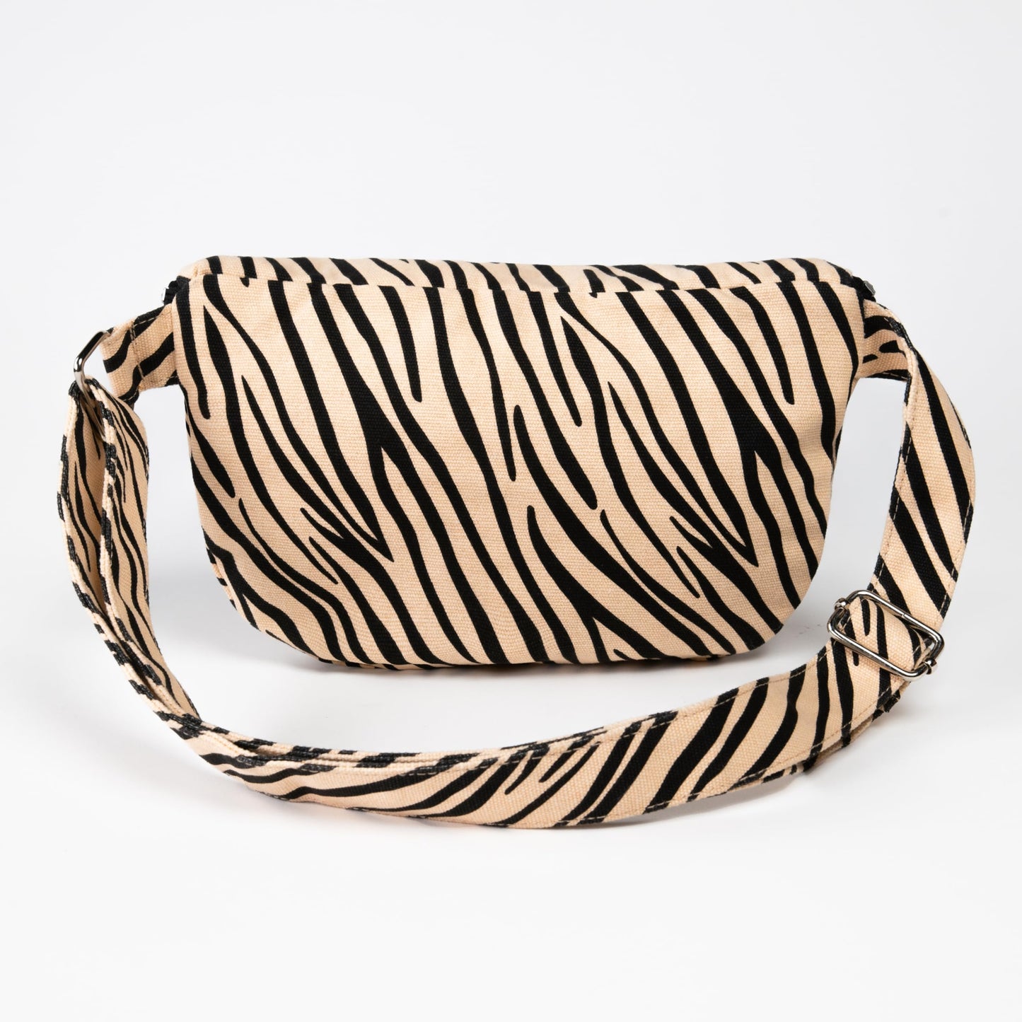 The Peacock Crew Spacious Leopard Print Crossbody Belt Bag in Cotton Canvas – Lightweight Comfortable & Elegant Sling Pouch Travel Safe Design & Daily Use – Dual Zippers Fanny Pack for Men & Women BST220