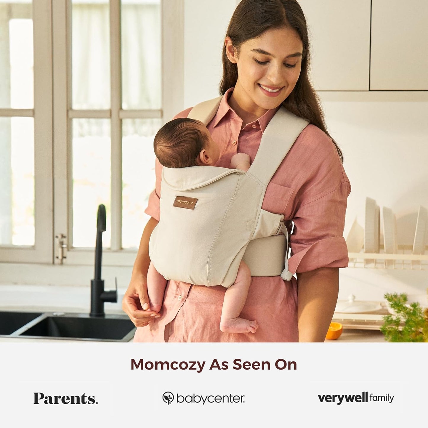 Momcozy Newborn Carrier WeeSnug- Lightweight and Cozy Comfort for 7-25 lbs 80