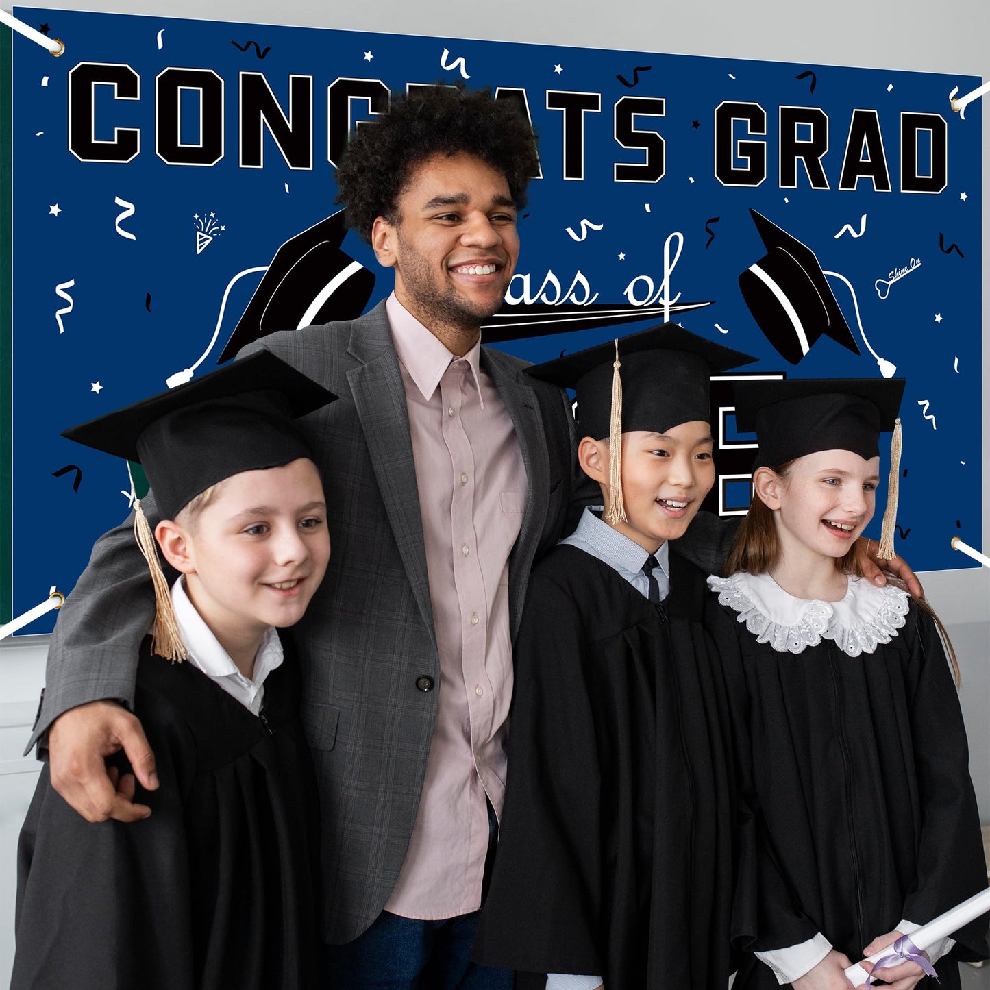 Graduation Decorations 2026 2027 - Red Polyester Graduation Backdrop - Graduation Party Decorations - Congrats Grad Banner - Graduation Decorations Class of 2026,Graduation Party Favors Supplies Yard Sign WN420