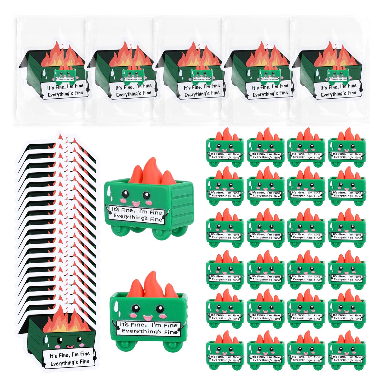 30 Set Dumpster Mini Dumpster Desk Accessories Ornament Employee Appreciation Gifts Resin Trash Shape Funny Office Gifts Fire Desk Decor for Support Graduation Teacher BST220
