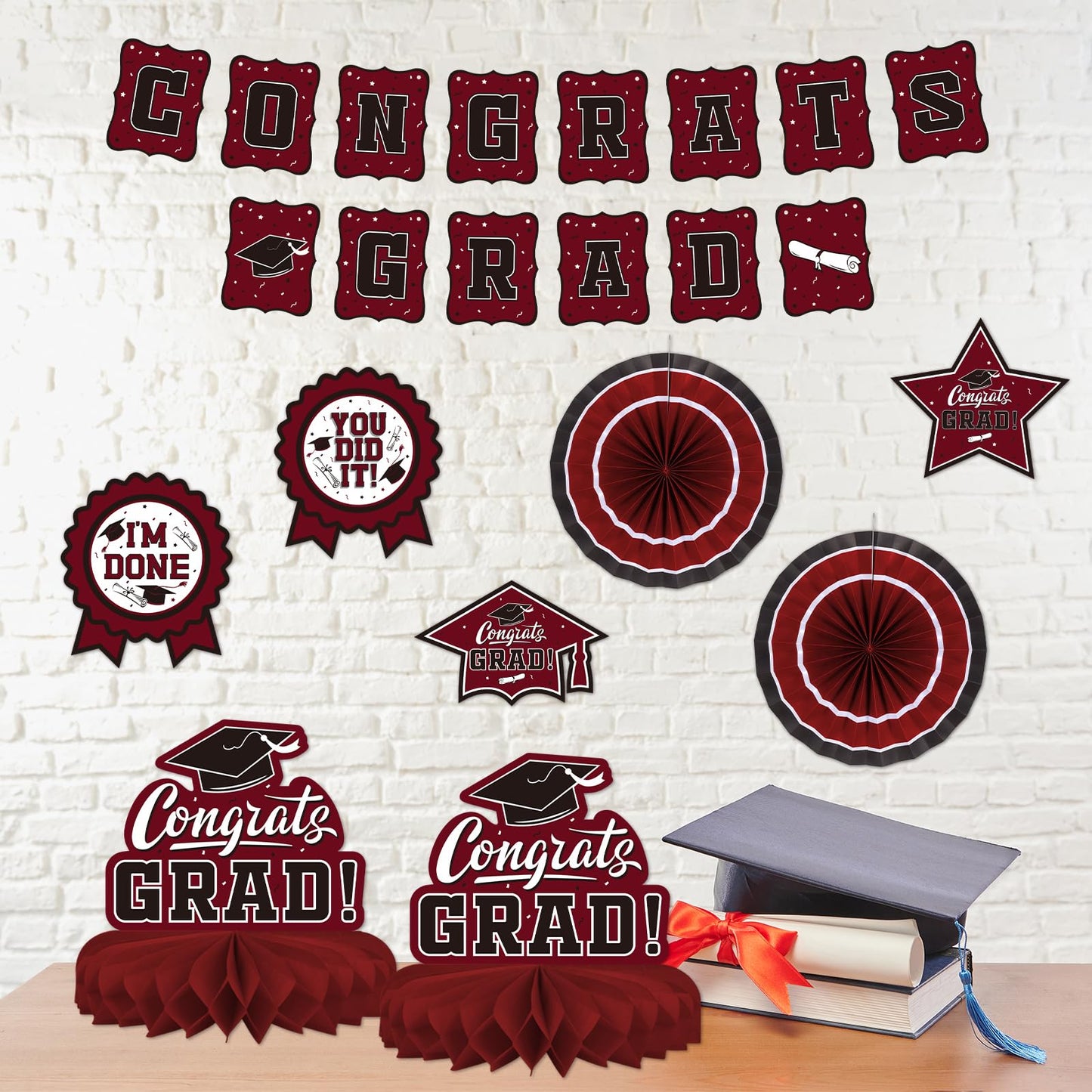 Black and Gold Themed 2026 Graduation Decorations Set - Congrats Grad Banner, Class of 2026 Backdrop, Balloons & Streamers Kit - Graduation Party Supplies for High School & College Celebrations BST326H