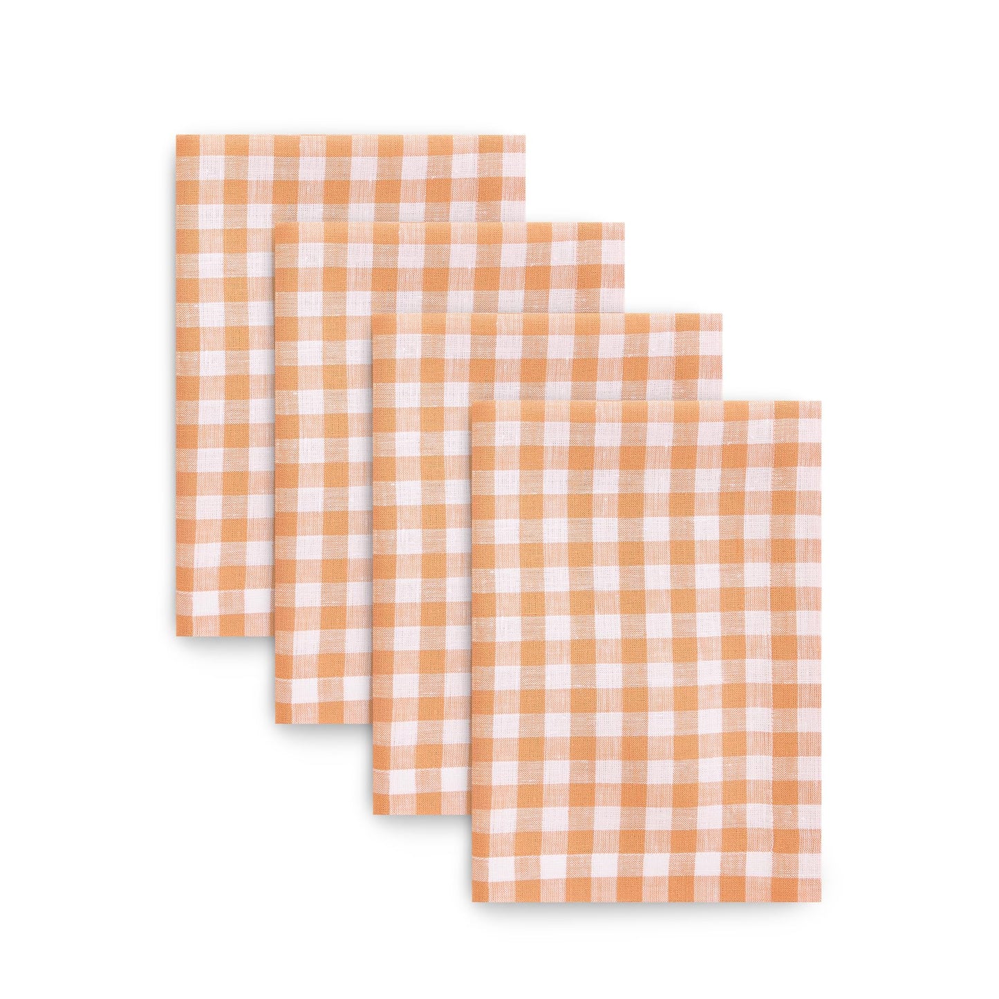 Solino Home 100% Linen Napkins Hydrangea Blue Check, 20 x 20 in, Set of 4 | Gingham Check Cloth Napkins for everyday meals, hosting and gifting; gingham checkered weave; Pure Linen; OEKO-TEX Certified BST326SOLH