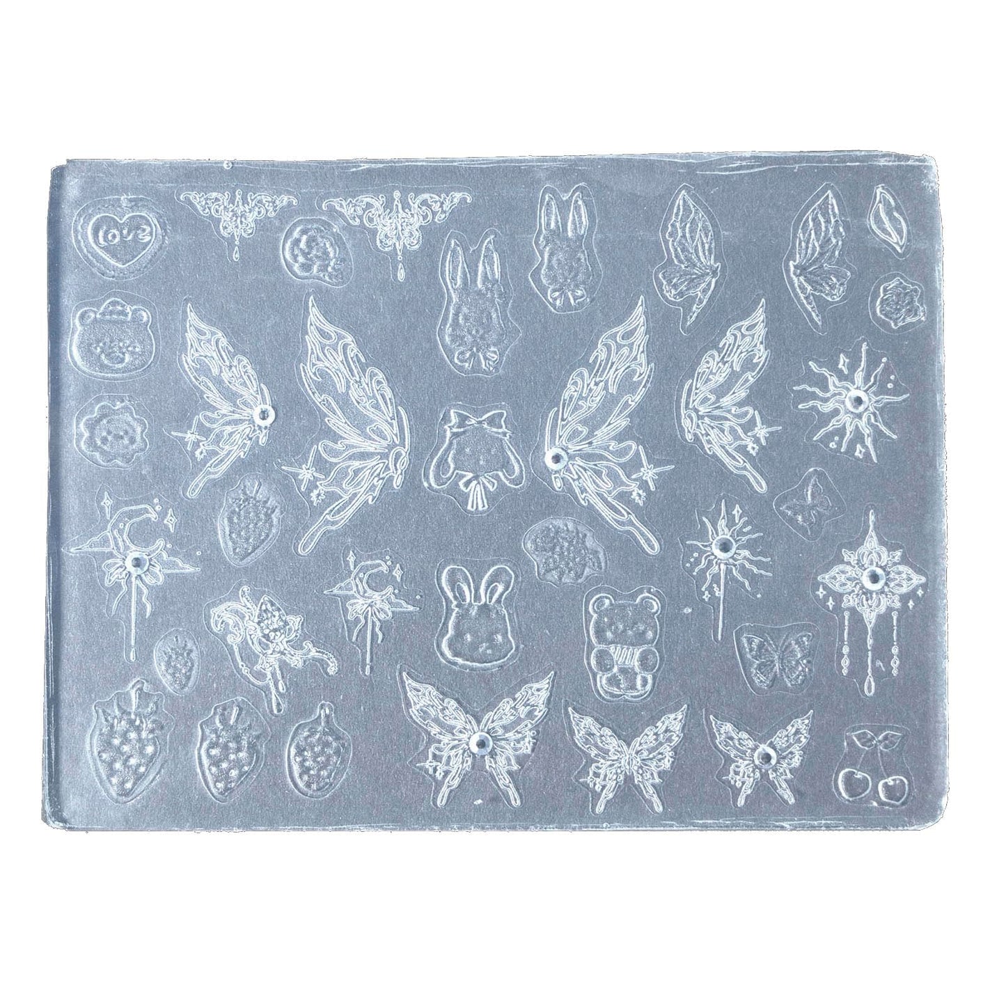 Nail Art Silicone Mold Beautiful 3D Nail Embossed Stencils Molds Epoxy Resin Mold DIY Crafts Party Home Decor BST220