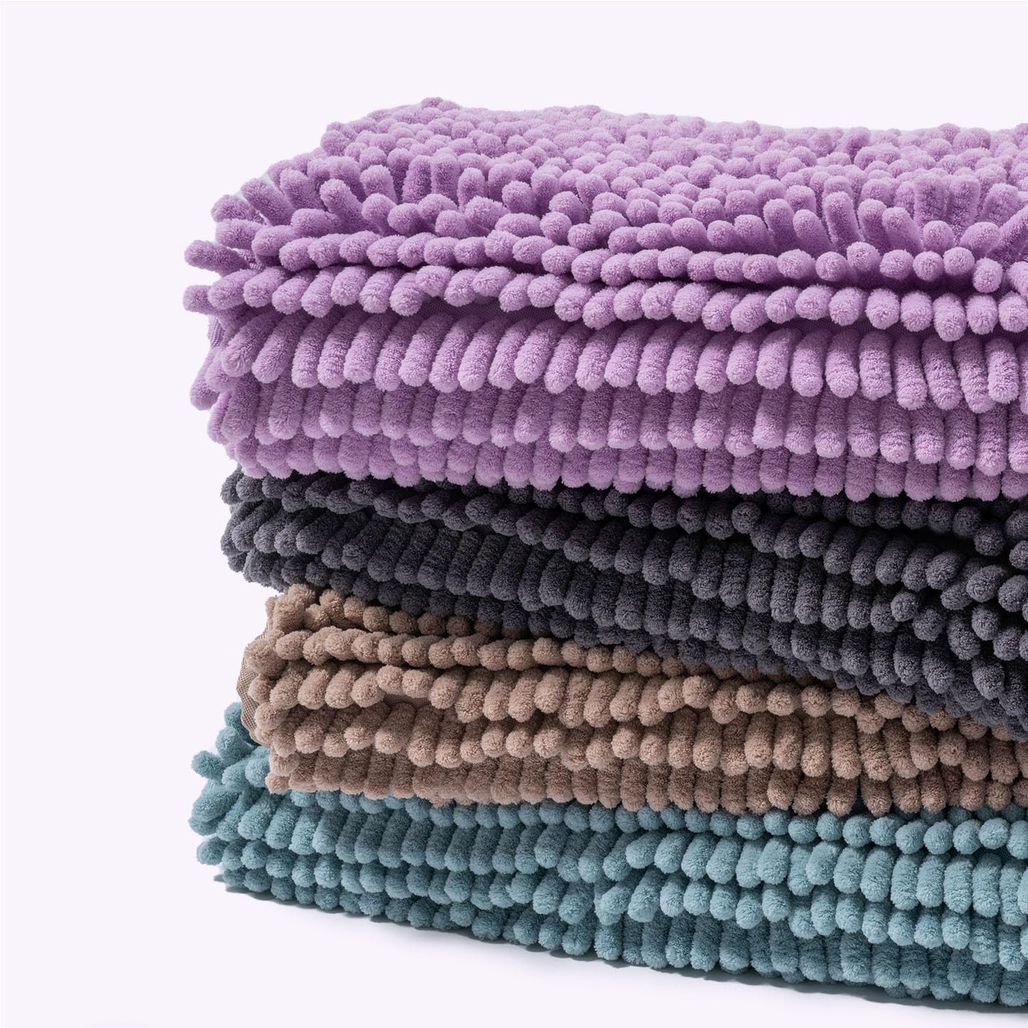 FRESHMINT Chenille Bathroom Rugs Mat 24"x17", Non-Slip Bath Mat for Bathroom Floor & Bathtub, Washable Soft Shower Shag Bath Rugs, Fluffy Thick Water Absorbent Microfiber Shower Mat, Sage Green BST220