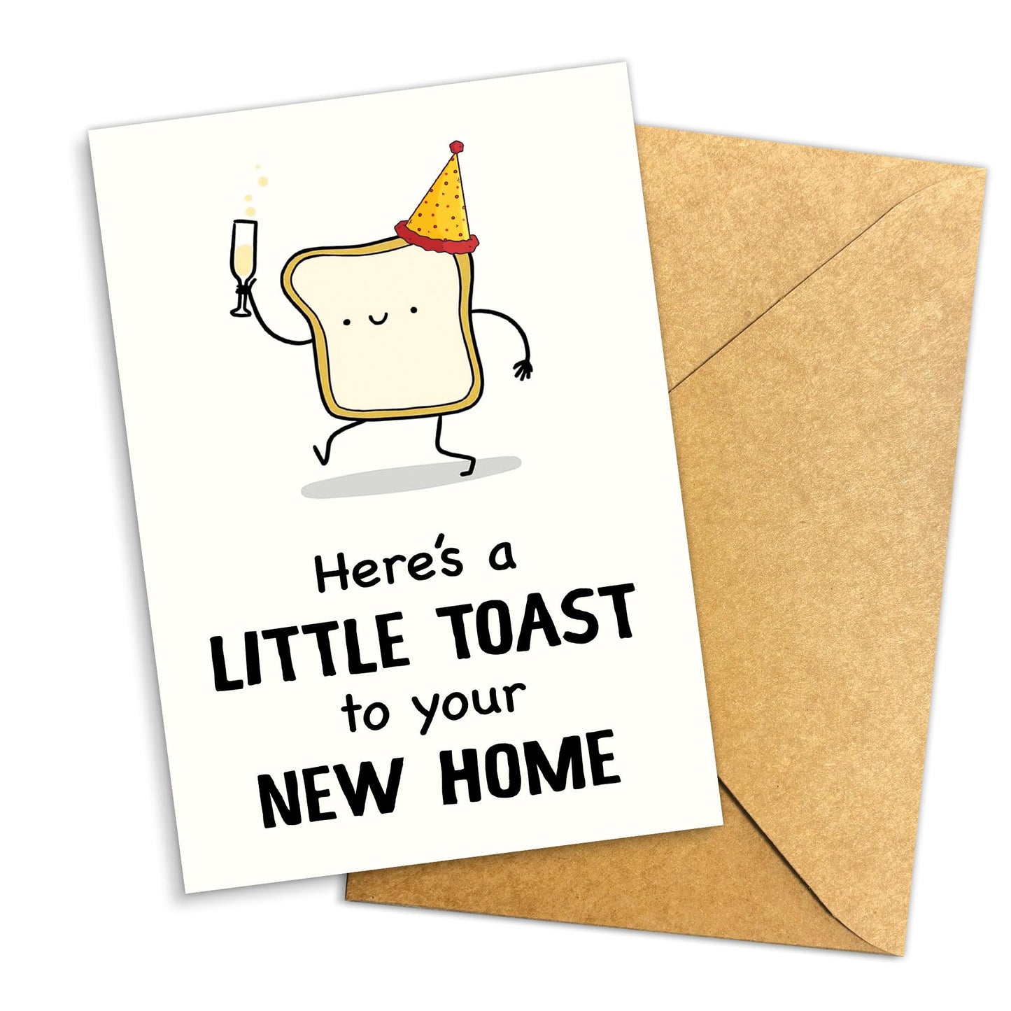 Congrats on Your New Home Housewarming Greeting with Gold Lettering and Key Design, Funny Congratulations Gift for New Homeowners, First-Time Buyers, Friends, Neighbors, Real Estate Clients Single 5.3''x8'' with Envelope BST326L