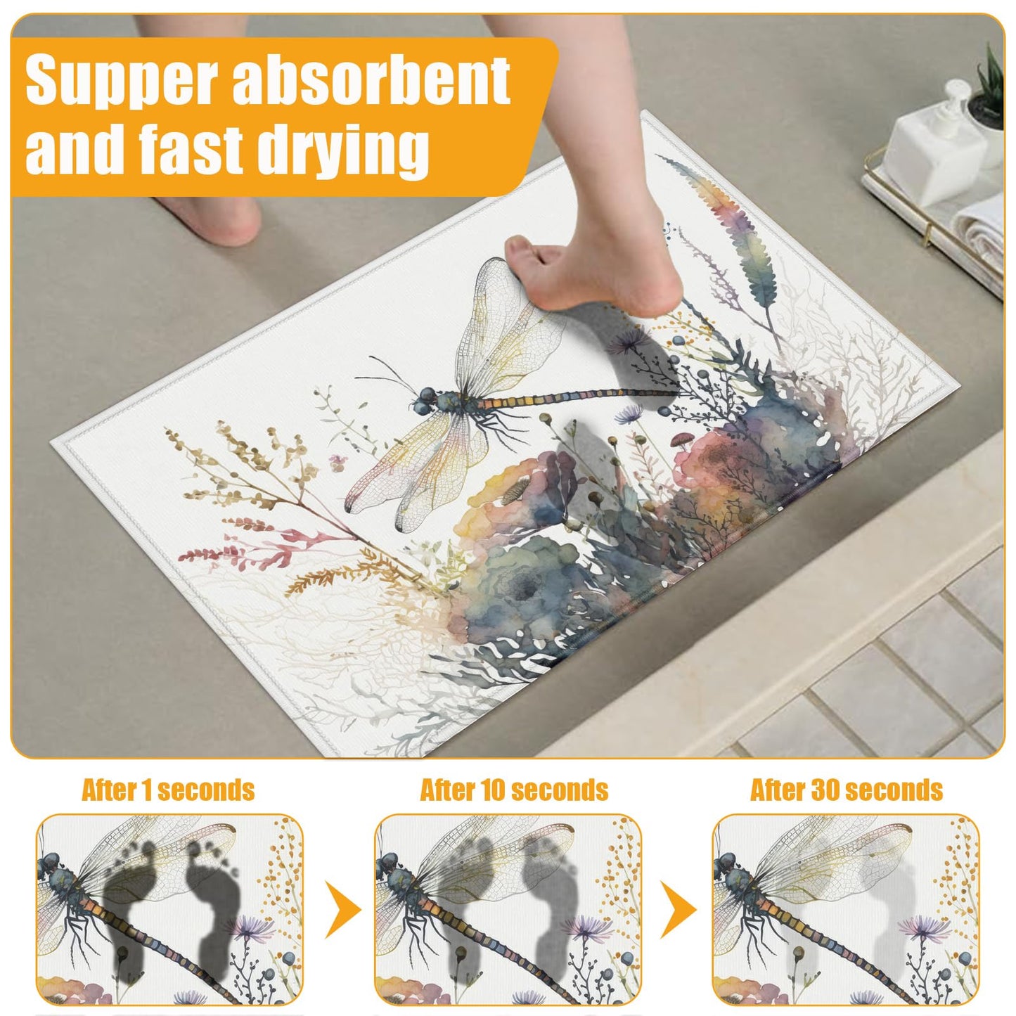Red Spider Web Bath Mat for Bathroom,Washable Door Mat Absorbent Bath Rug Non-Slip Floor Rug Carpets,for Kitchen Bedroom Indoor BST220
