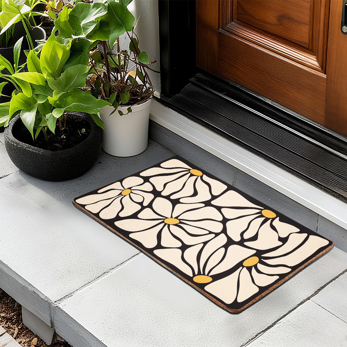 Funny Cat Door Mat 18x30 Inch, Faux Coco Coir Doormat with Non-Slip PVC Backing, Cats Printed Welcome Mat for Outdoor Indoor Entryway Porch Home Kitchen Patio, Cat Lover Gifts for Women Mom BST202