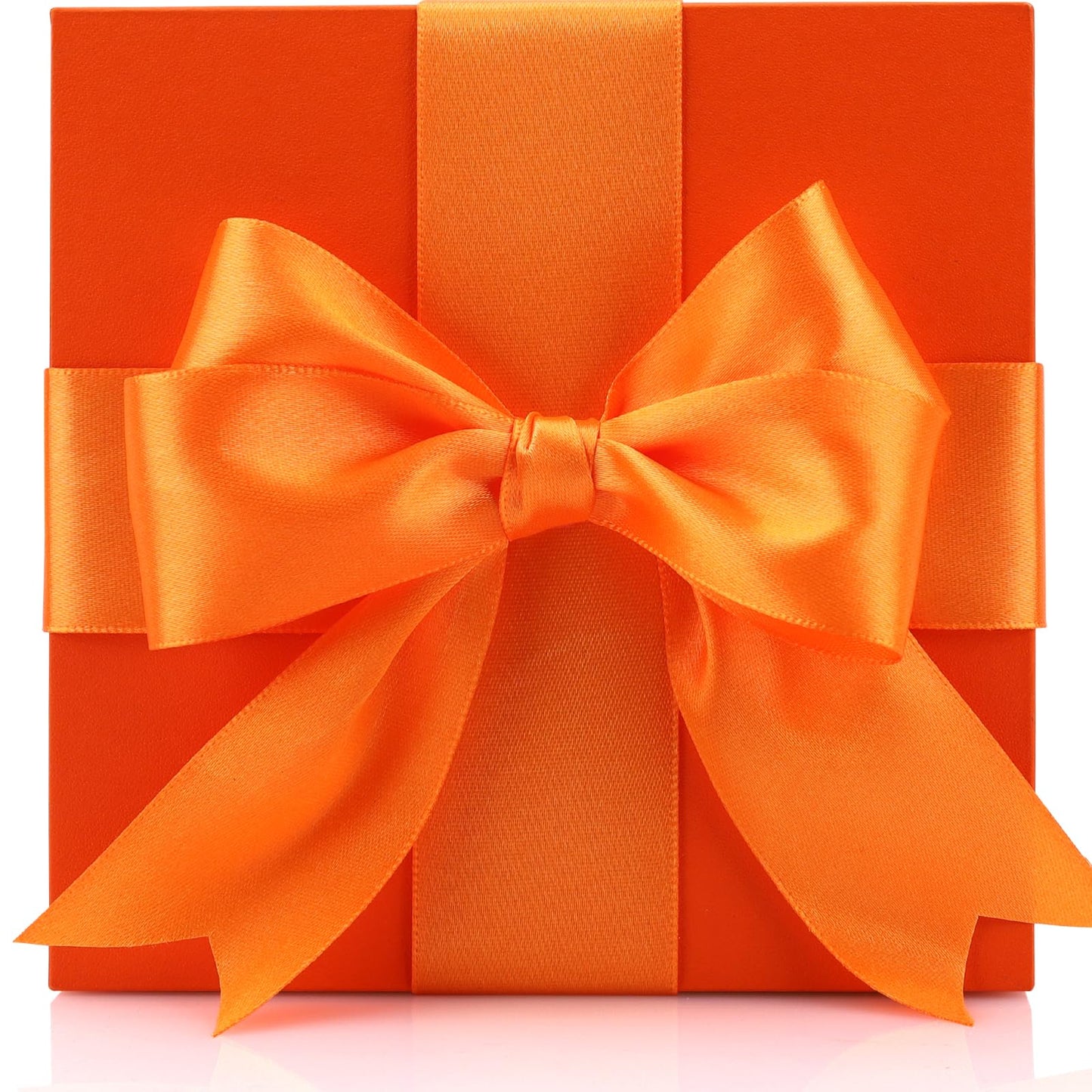 1-1/2 Inch Single Face Polyester Ribbon, 50 Yards Bulk Roll (Orange)–Wrinkle-Resistant Craft Ribbon for Gift Wrapping, Wedding Decor, DIY Projects BST220