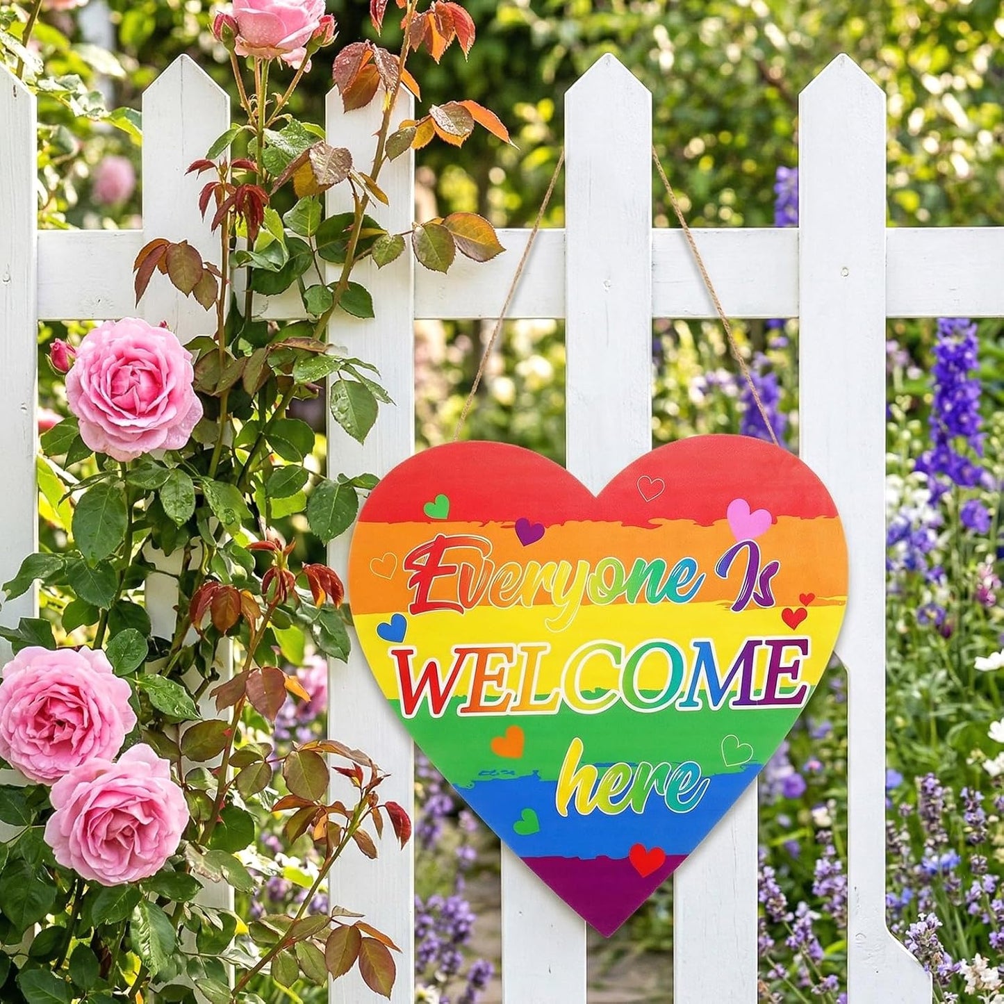Avxdbr Rainbow Pride Sign Door Decorations LGBT Signs Wall Decor Wood Hanging Decoration LGBT Pride Month Gifts for Home Rainbow Party BST220