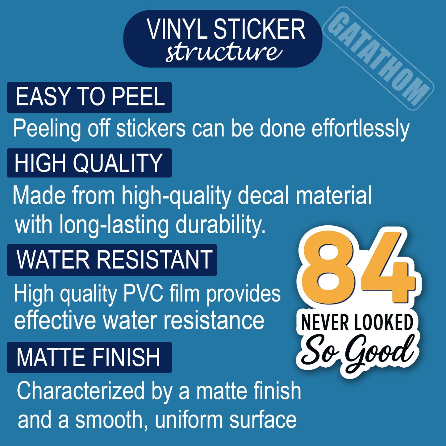 (3PCS) 83 Never Looked So Good Sticker – Happy 83th Birthday, Waterproof Vinyl Decals for Party Decor, Scrapbooking, Water Bottles, Laptops, Size 3" x 2.5" BST202