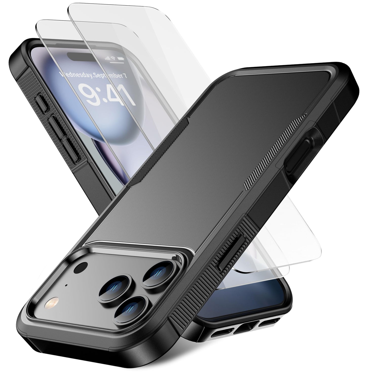 Magnetic for iPhone 17 Air Case [Compatible with MagSafe] [Shockproof] [Heavy Duty Protection] Pocket-Friendly & Tough Non-Slip Protective Phone Cover for iPhone 17Air 6.6", Black WN420