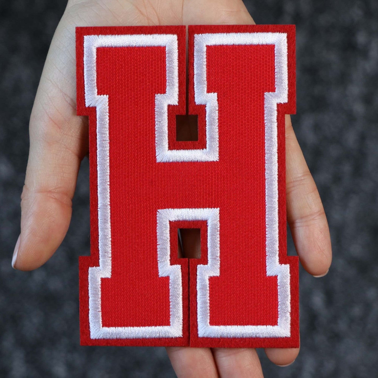Iron On Letters Patches Premium Quality - Letter for Clothing - Varsity Patch Transfer for Clothes - Embroidered Letters Patches for Jersey Jackets - Sew on Appliques Red BST220