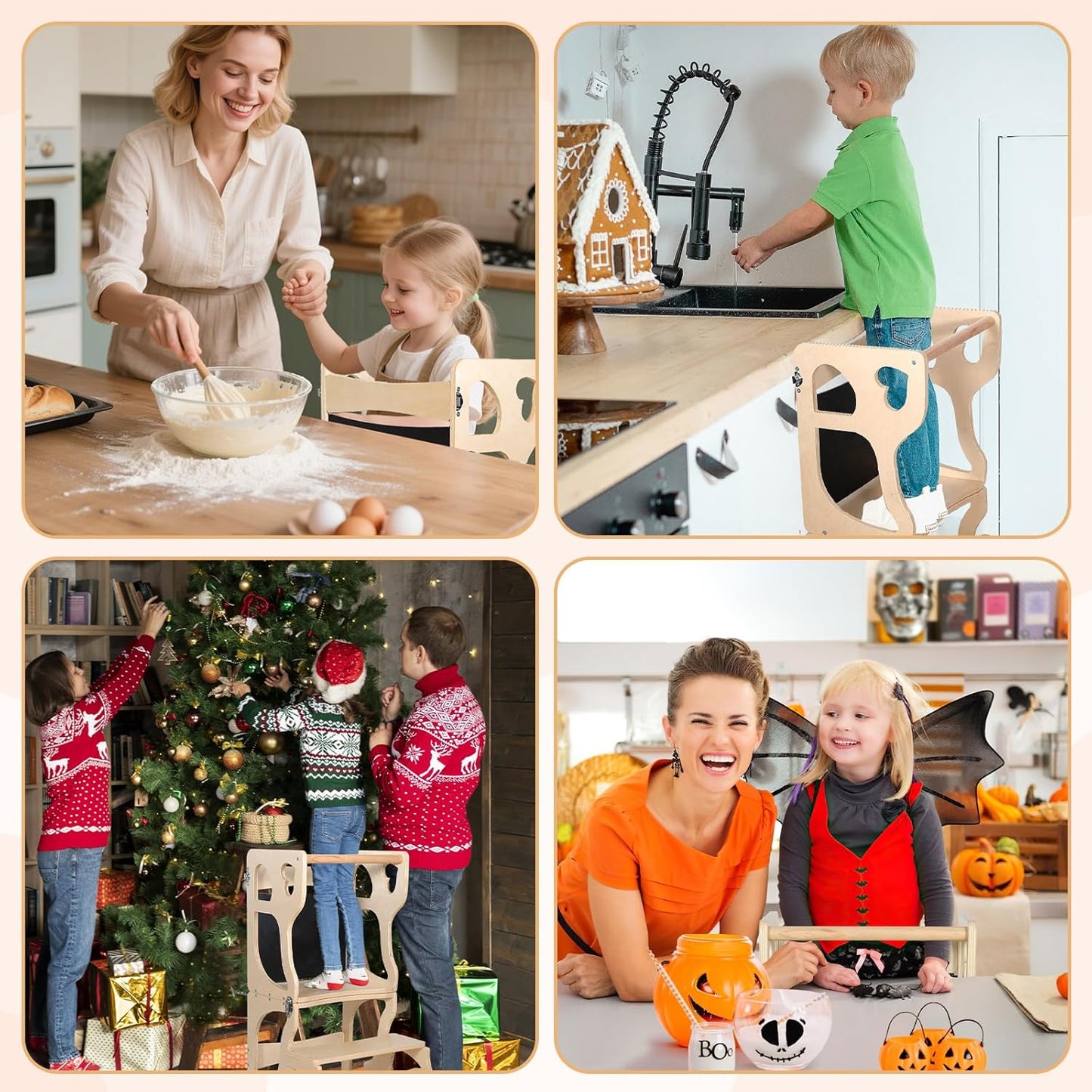 Toddler Tower, Kids Kitchen Step Stool Helper N29