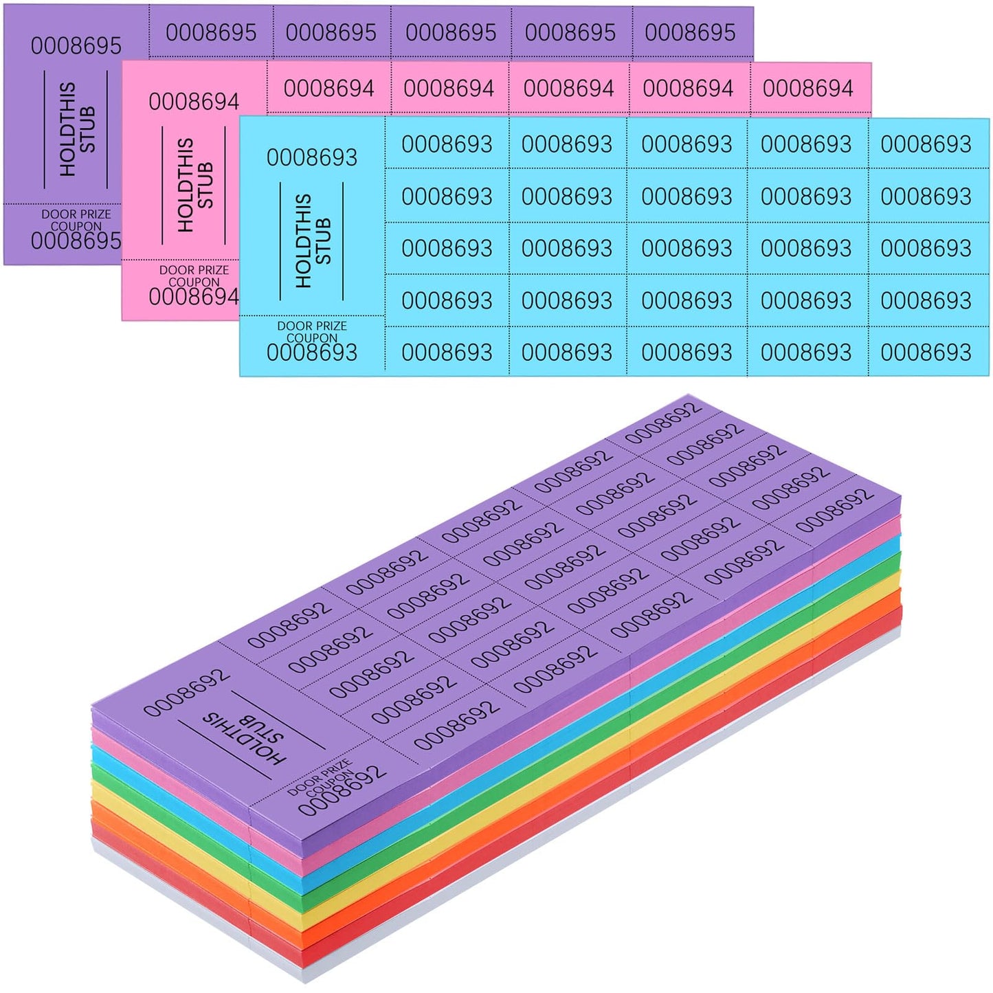 Kosiz 504 Sheets 25 Bid Raffle Ticket with Different Numbers Per Sheet Chinese Auction Tickets for Events Church Basket Auction Silent (Light Green)