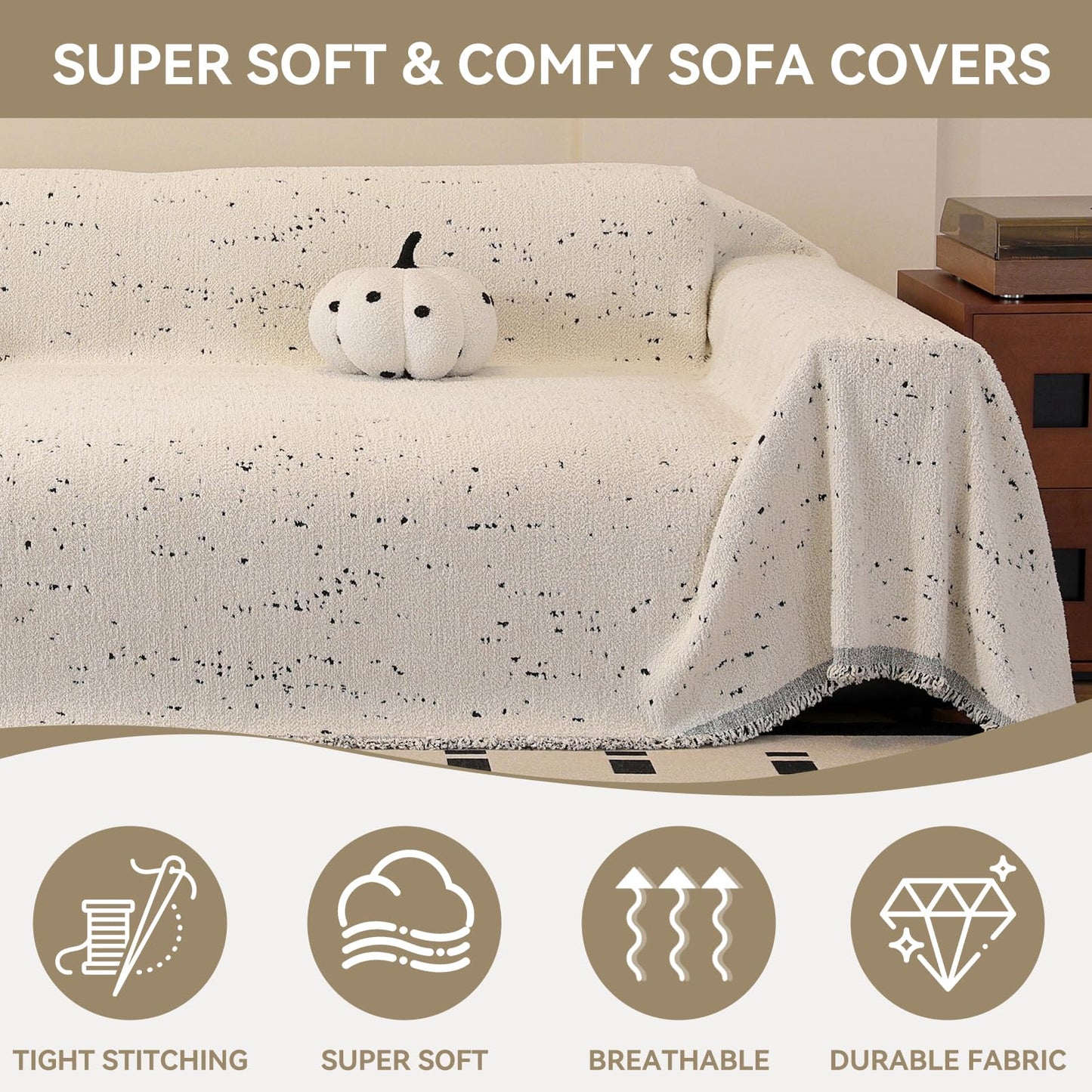 YDKGL Couch Covers Sofa Covers for Sectional Sofa 3 Cushion Sofa Pet Friendly, L Shaped Couch Cover Blanket Washable Non Slip Furniture Protector, Soft Sofa Slipcover for Kids Dogs, Dark Grey 91"x134" BST220
