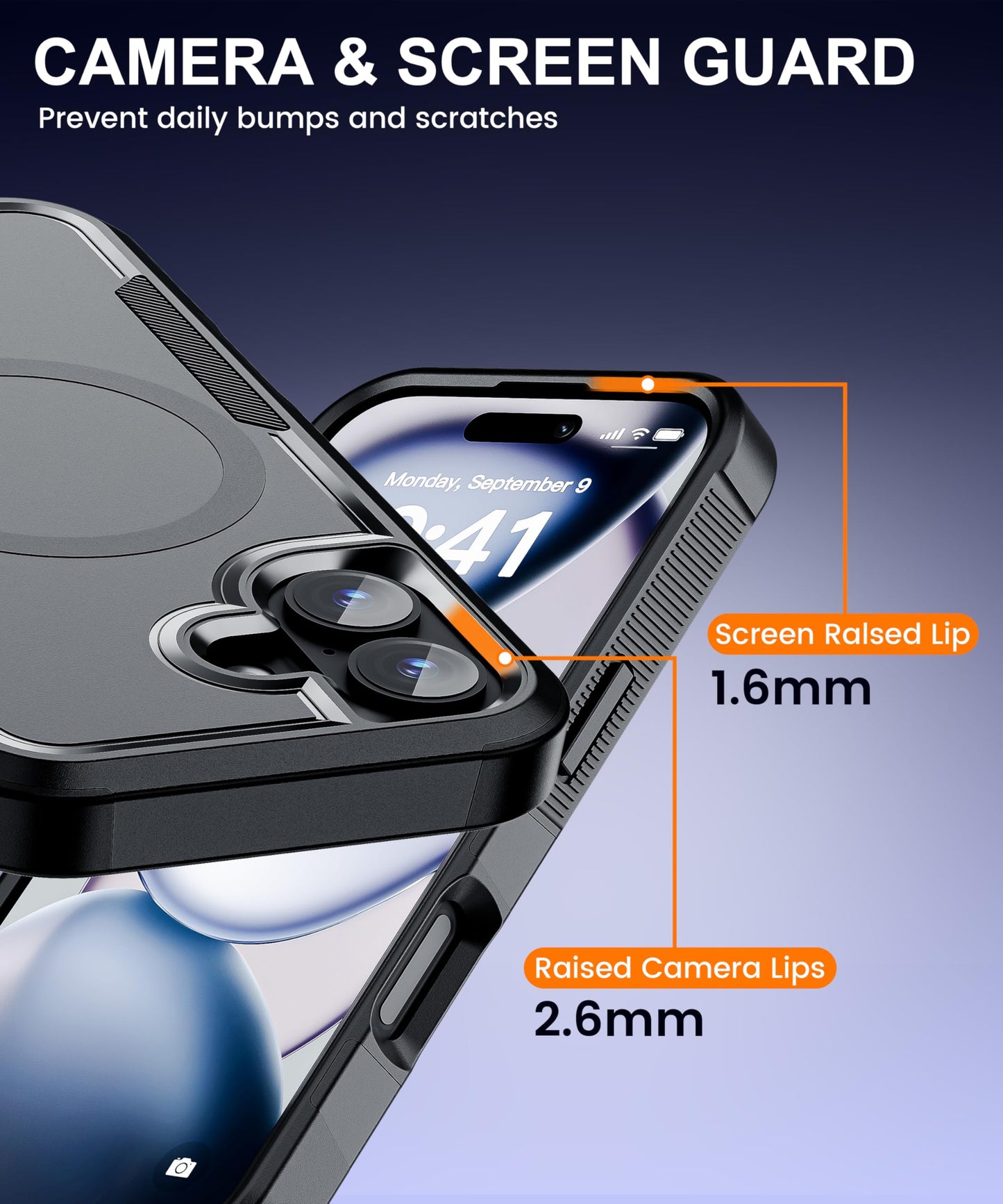 Magnetic for iPhone 17 Air Case [Compatible with MagSafe] [Shockproof] [Heavy Duty Protection] Pocket-Friendly & Tough Non-Slip Protective Phone Cover for iPhone 17Air 6.6", Black WN420