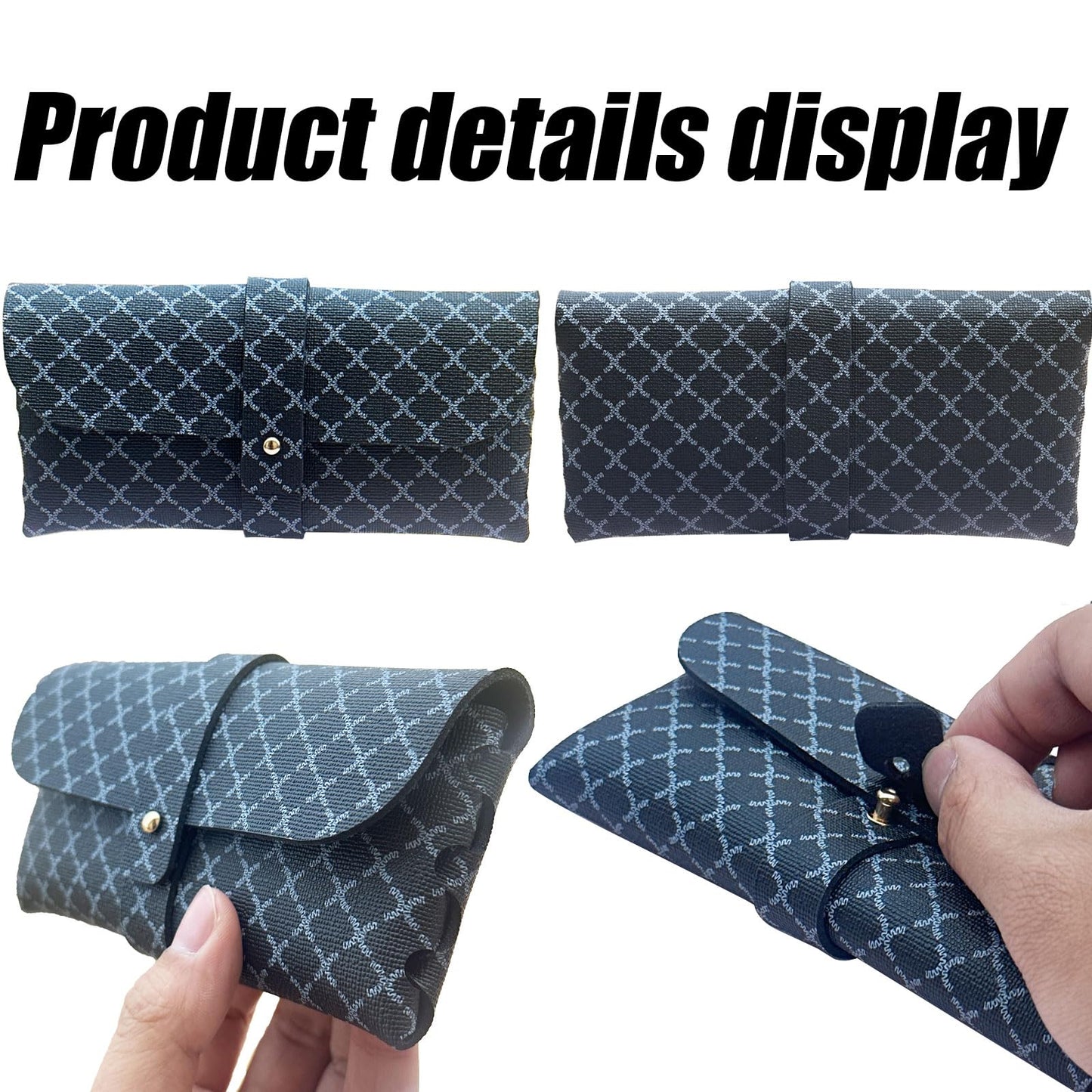 Glasses storage bag Travel sunglasses myopia glasses storage bag Fashion leather storage bag WN420