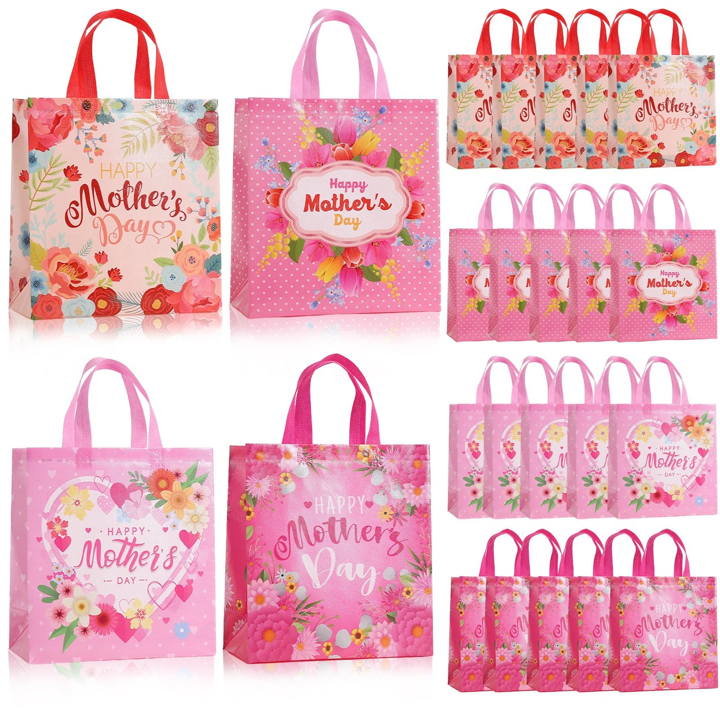 24 Pcs Paper Gift Bags with Handle Party Favor Treat Bags for Birthday Party Supplies WN420