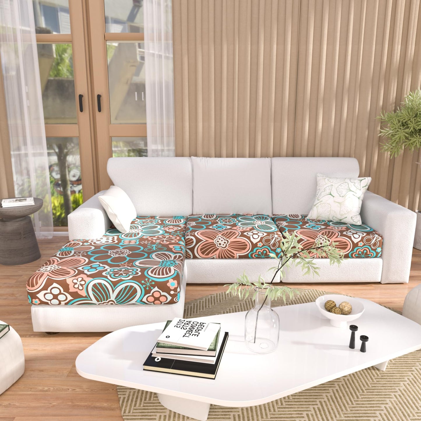 Stretch Couch Cushion Covers for Individual Sofa Seat Cushion,Washable Slipcover for Chair Loveseat Sofa,Furniture Protector Cushion Sofa Cover(Backrest or Seat) BST326H