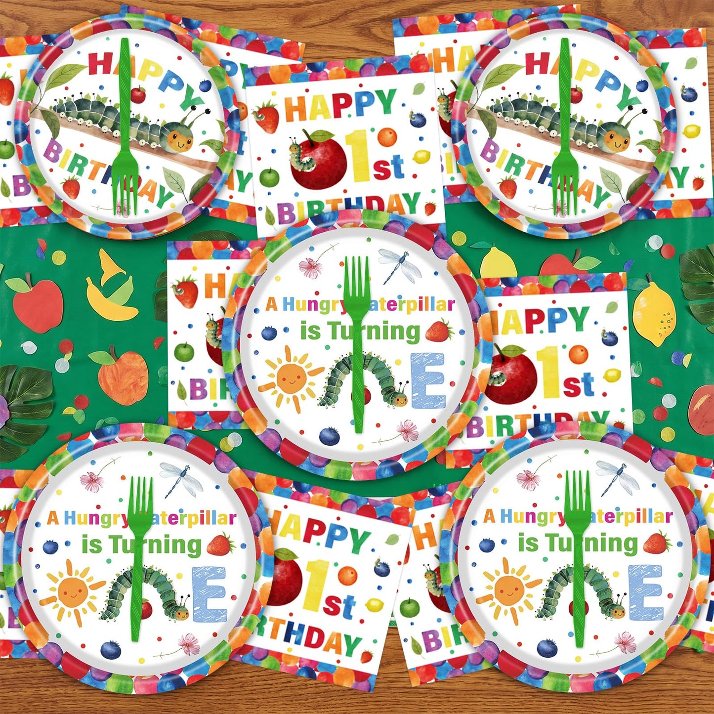 Gameza July Christmas Party Decorations Tableware, 96PCS There's Some Hohoho's in July Disposable Paper Plates and Napkins Decoration, Summer Xmas Beach Forks Decor Supplies Serves 24 BST220