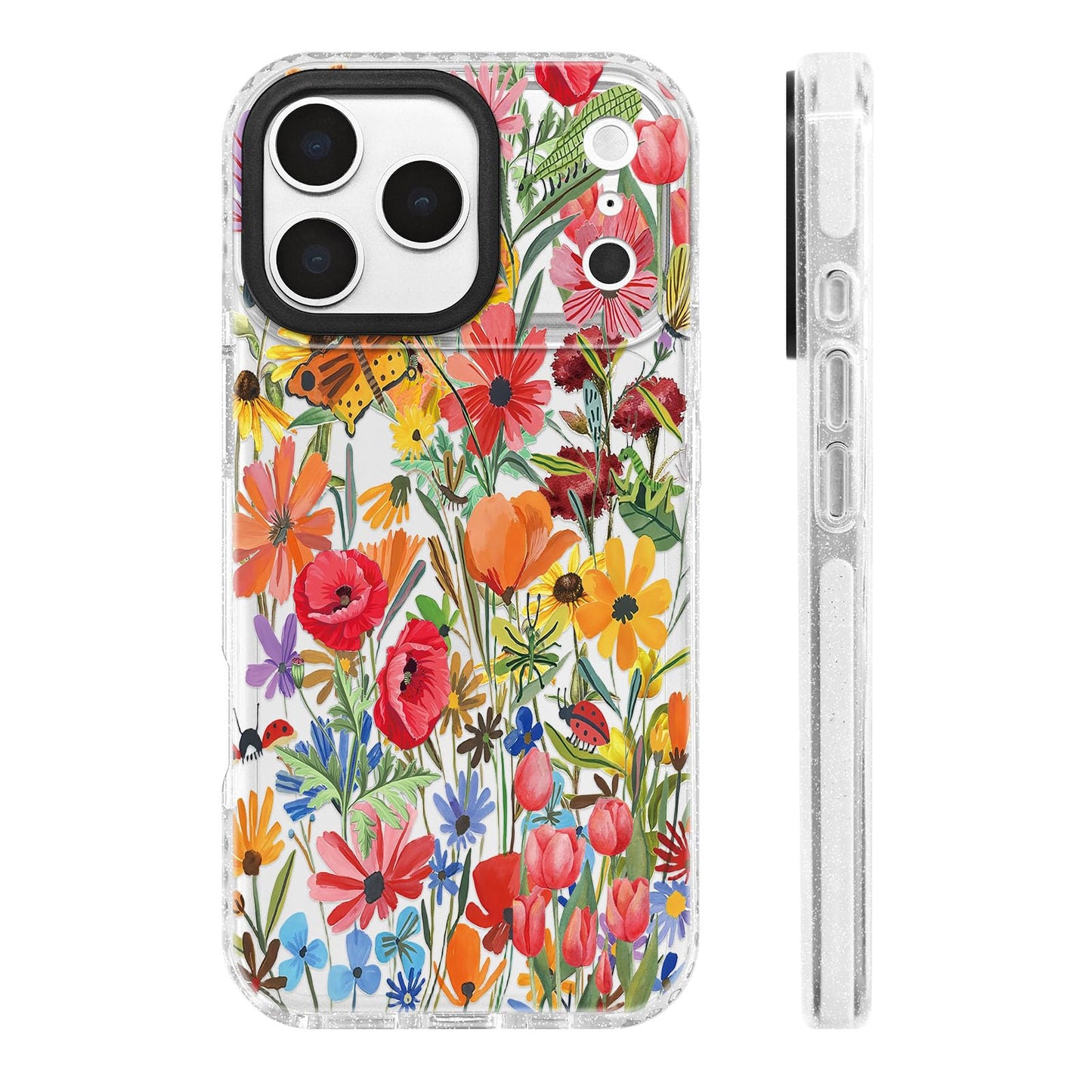 for iPhone 16 Pro Case [Military-Grade Drop Protection/Stylish Soft TPU Protective/Camera Protection/for Women & Girls] - Beach Party Collage Pattern with Mermaid WN420