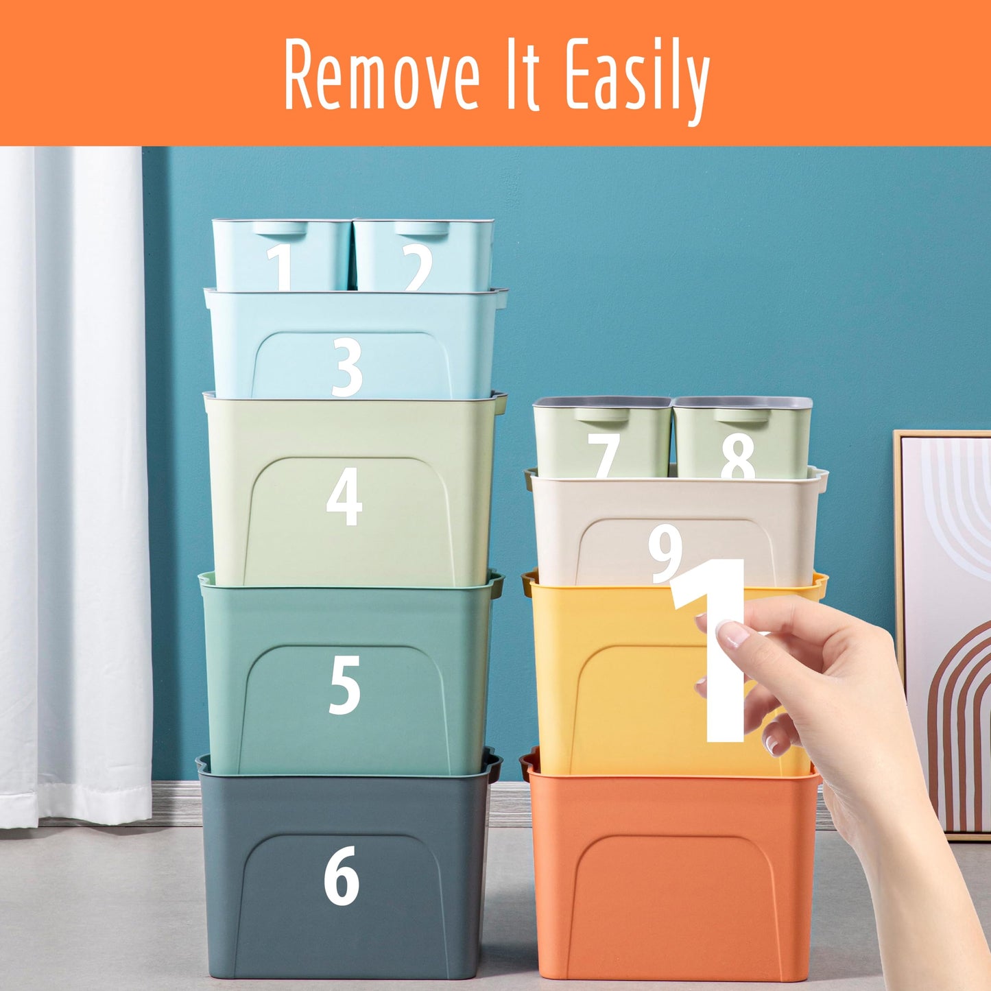 300 PCS Number Stickers, 2” Waterproof Vinyl Number Stickers Consecutive Number 0-9 Labels Self-Adhesive Without Residue Left for Office, Classroom, Indoor, Boxes, Storage (15 Sheets, White) BST220