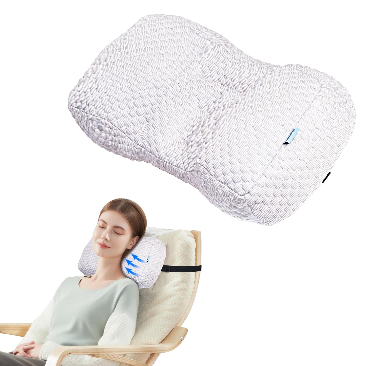 Adjustable Neck Pillow for Recliner, Headrest Pillow for Chair & Couch Support N3233