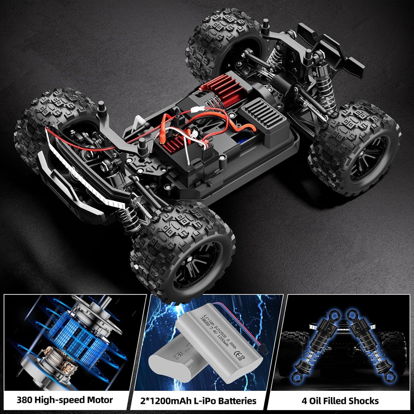 WayEee 1:18 Fast RC Car 40 KPH High Speed 4X4 Remote Control Monster Truck 39