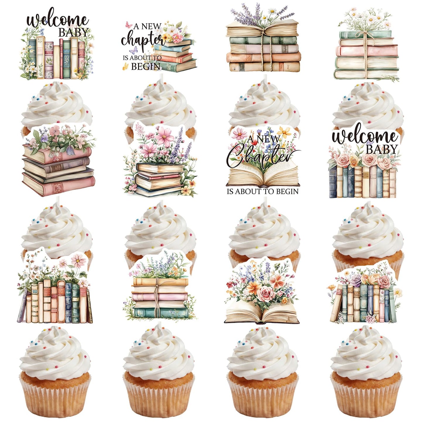 Baseball Birthday Party Decorotions - 24 PCS Ice Cream Drip Baseball Theme Cupcake Toppers, Boys Girls Sports Birthday Party Decorotions Supplies BST326L