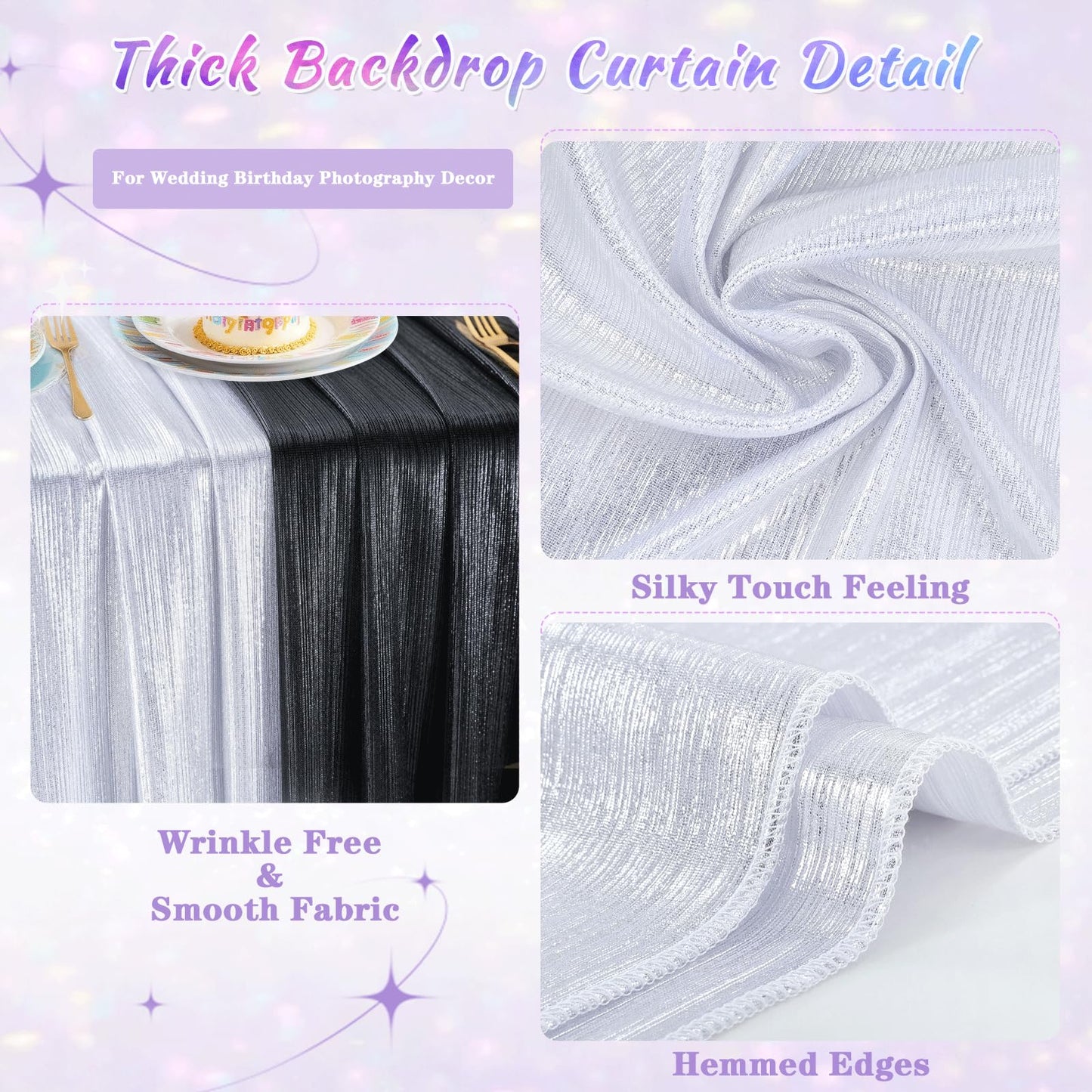 Gold Backdrop Curtains for Birthday Party: 4.8ftx8ft Sequin Background Baby Shower Curtain Drapes for Graduation Arch Backdrop WN420