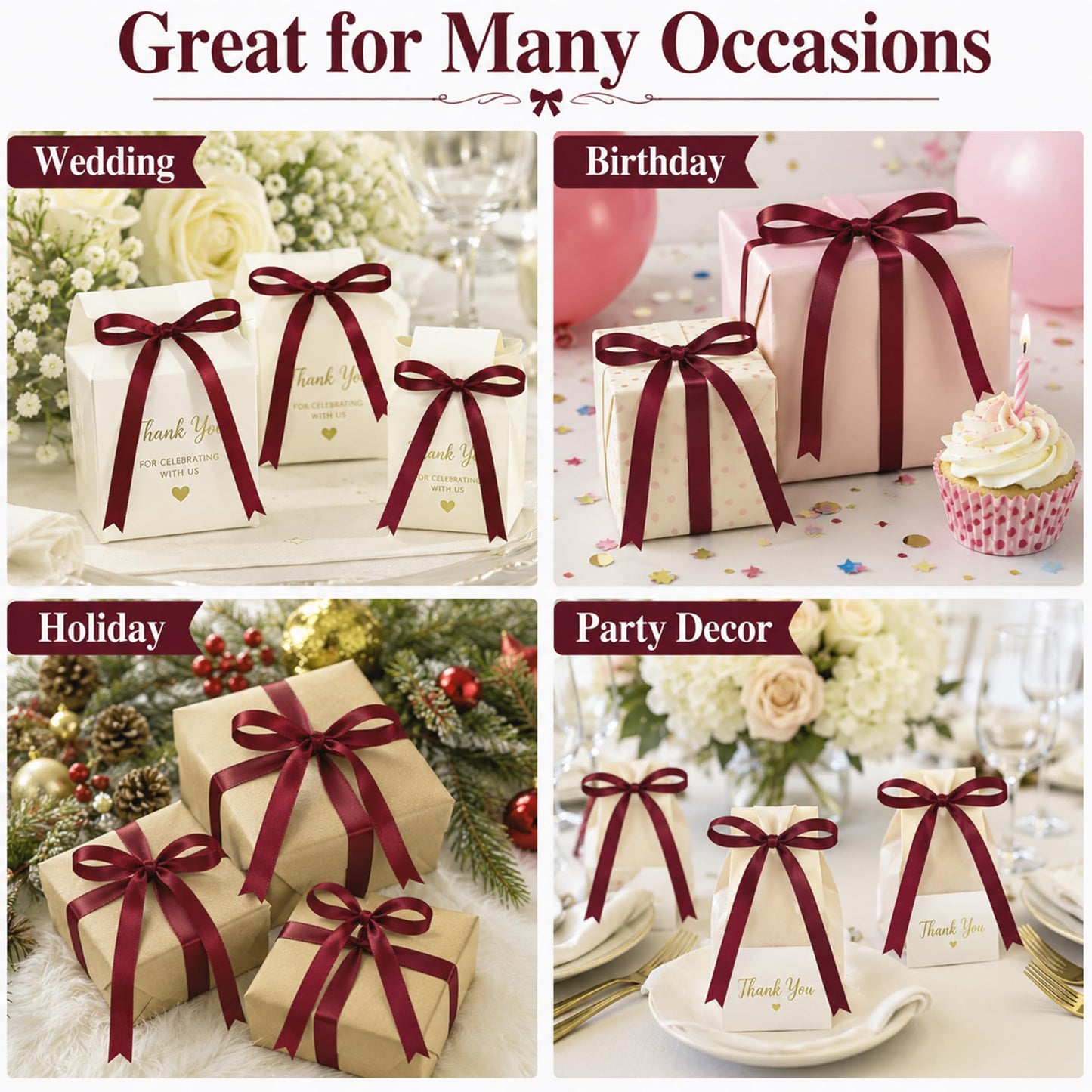 30PCS Satin Ribbon Bows 5×7 inch Light Pink Twist Tie Bows for Gift Wrapping Treat Bag Balloons Craft DIY Gift Champagne and Gender Reveal Baby Show Birthday Theme Party Decor BST220