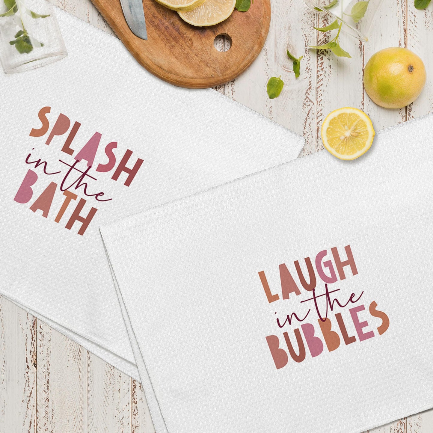 Kids Nursery Bathroom Decor Hand Towels 16x24 Set of 2, Wash Hands Brush Teeth Decorative Towels Gifts for Kids Baby Toddlers, Boho Flush Toilet Bathroom Kitchen Hand Towel Decor BST220