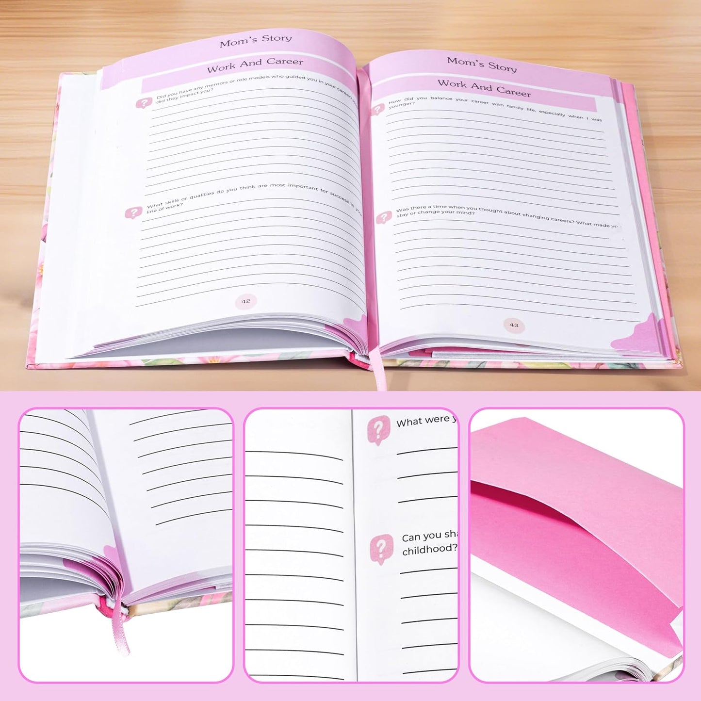 Mom, I Want To Hear Your Story Journal: Christmas Gifts For Moms Who Have Everything, Mom Book To Fill Out, Sentimental Birthday Gifts For Mother’s Day, Thanksgiving, From Son or Daughter WN420